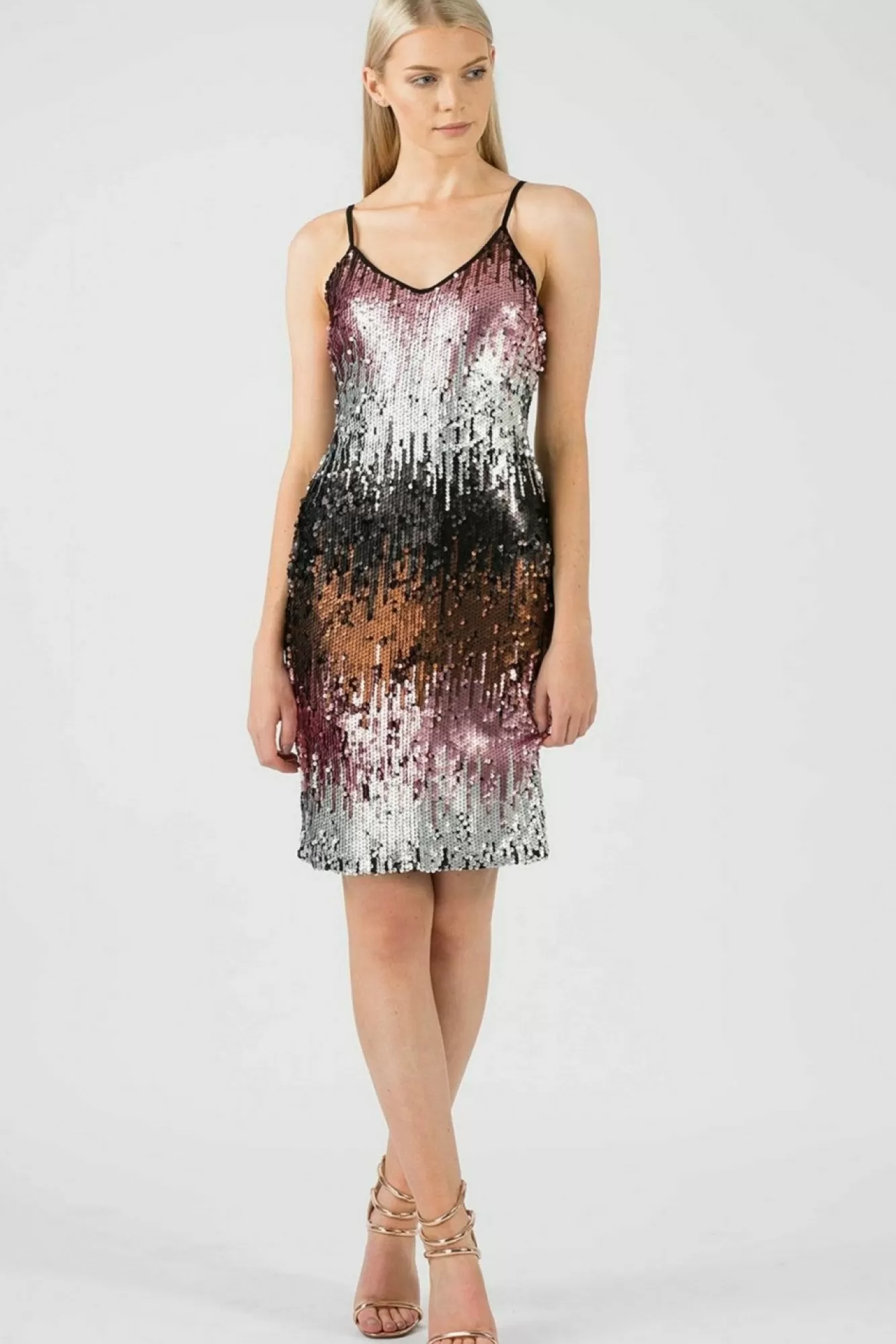 Mini Dresses^Aftershock London Ombre Sequin Midi Dress Multicolor