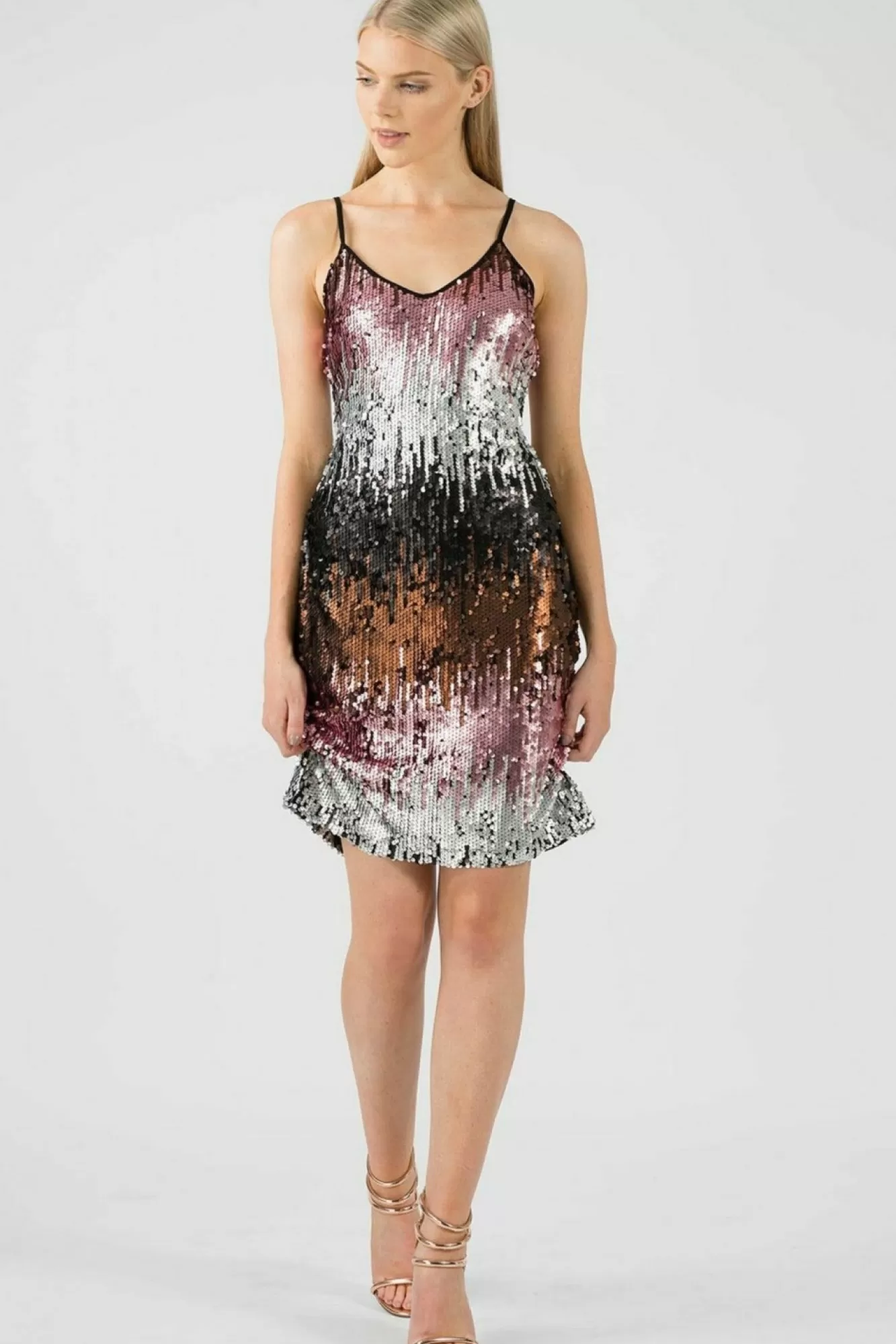 Mini Dresses^Aftershock London Ombre Sequin Midi Dress Multicolor