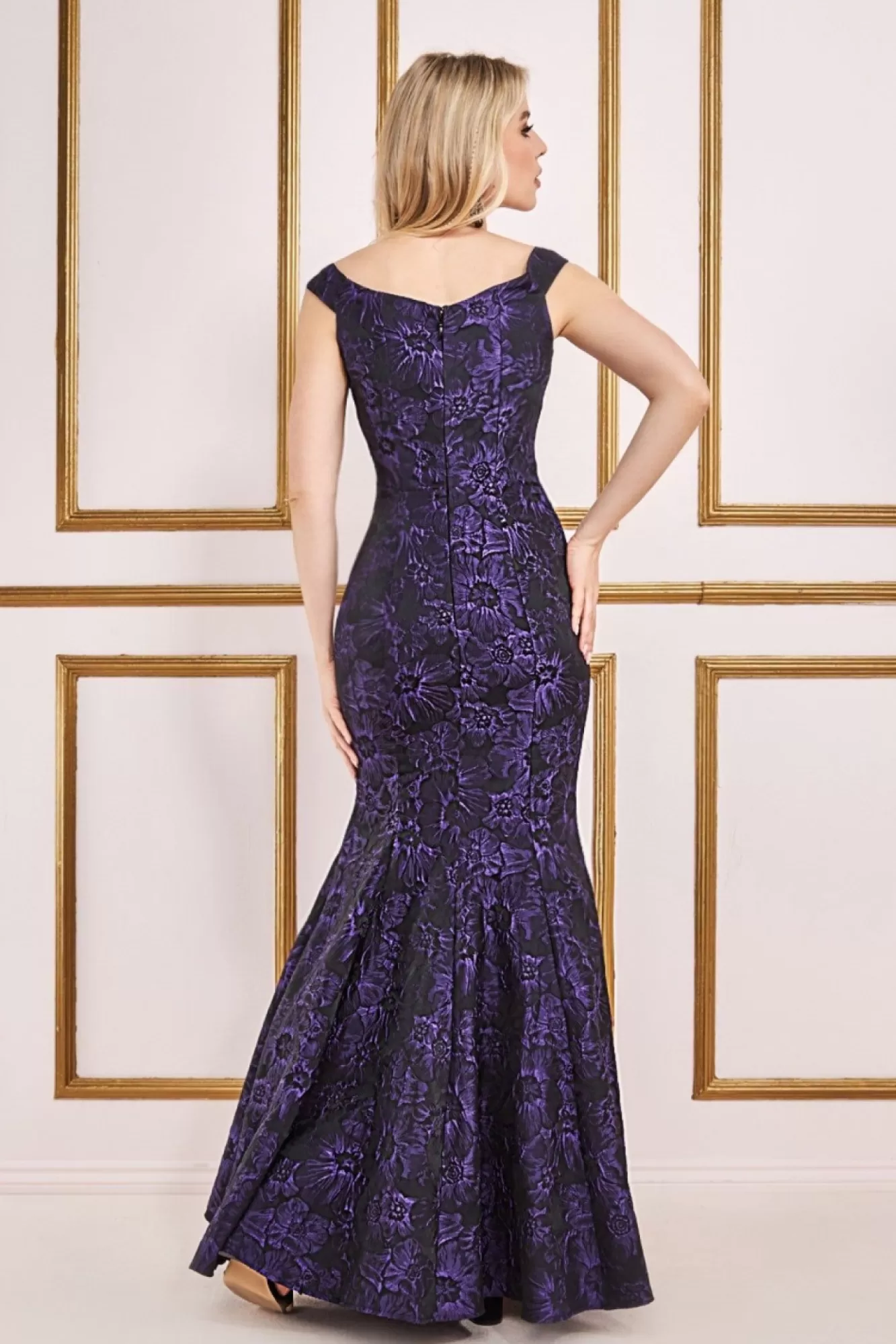 Maxi Dresses^* Bardot Jacquard Maxi Dress Purple