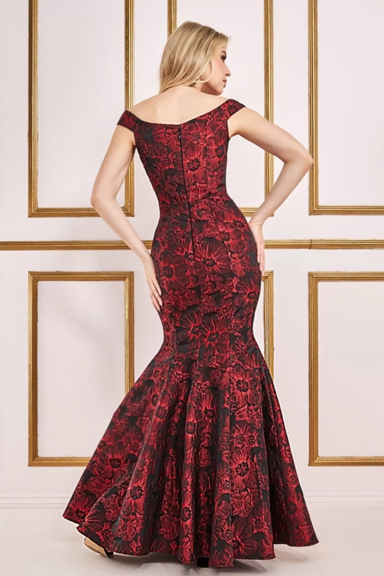 Maxi Dresses^* Bardot Jacquard Maxi Dress Wine
