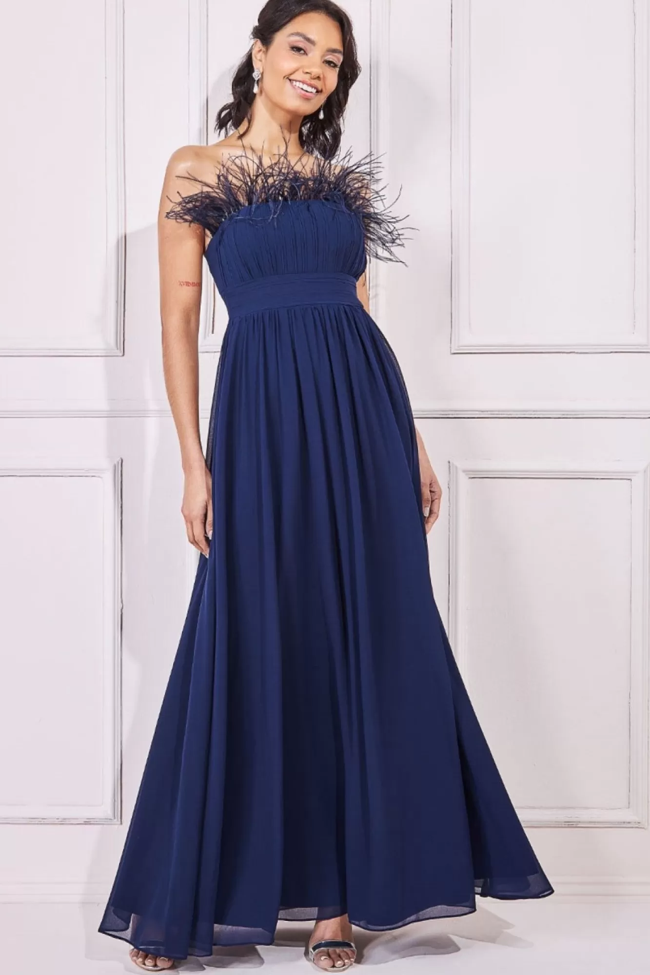 Maxi Dresses^* Bridesmaids Chiffon Maxi Dress Navy