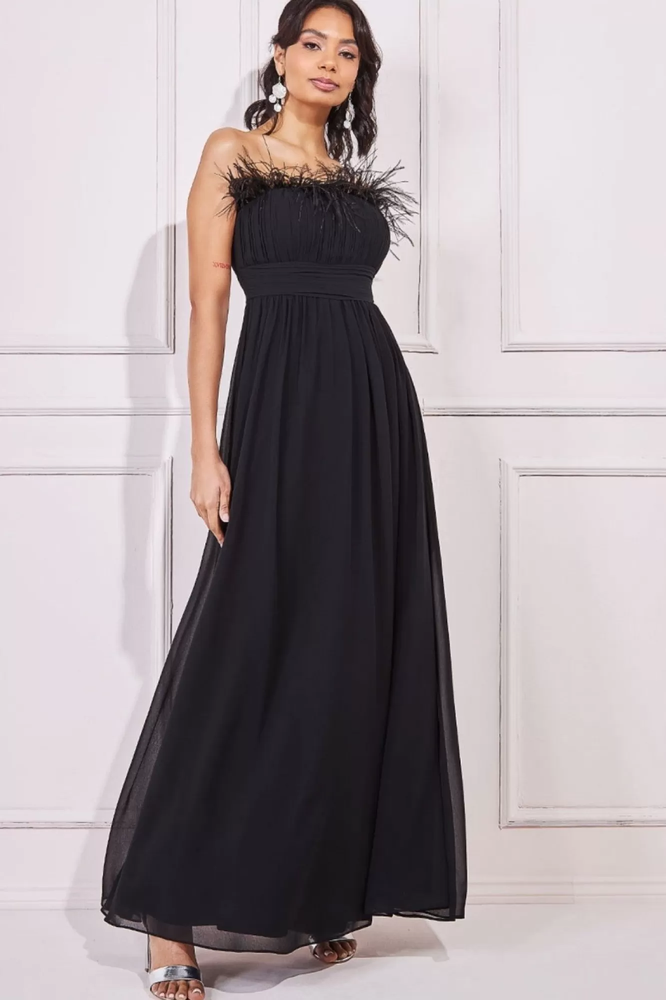 Maxi Dresses^* Bridesmaids Chiffon Maxi Dress Black