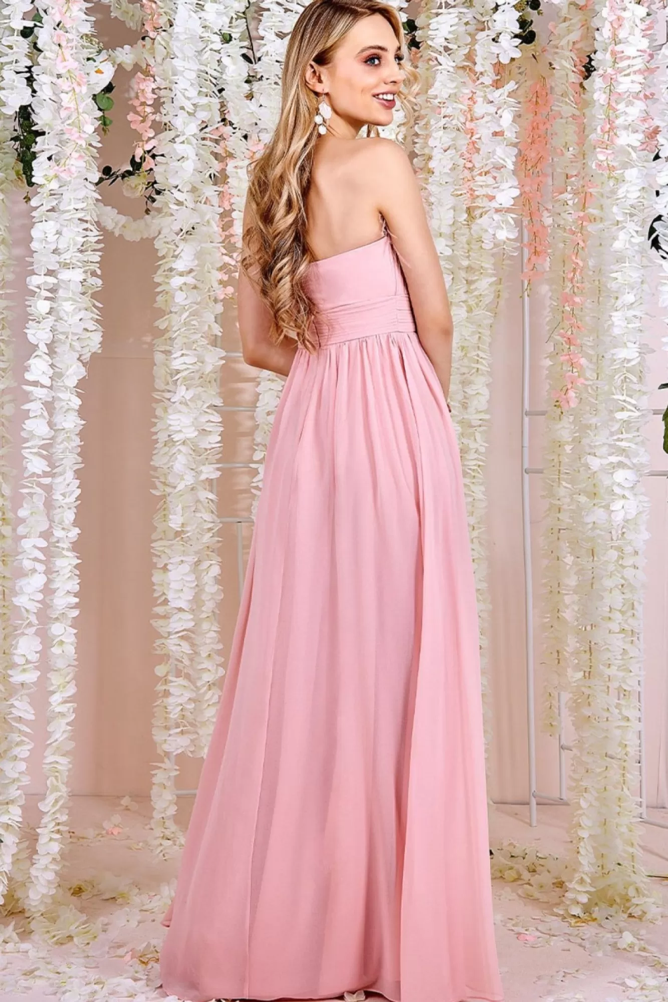 Maxi Dresses^* Bridesmaids Chiffon Maxi Dress Blush