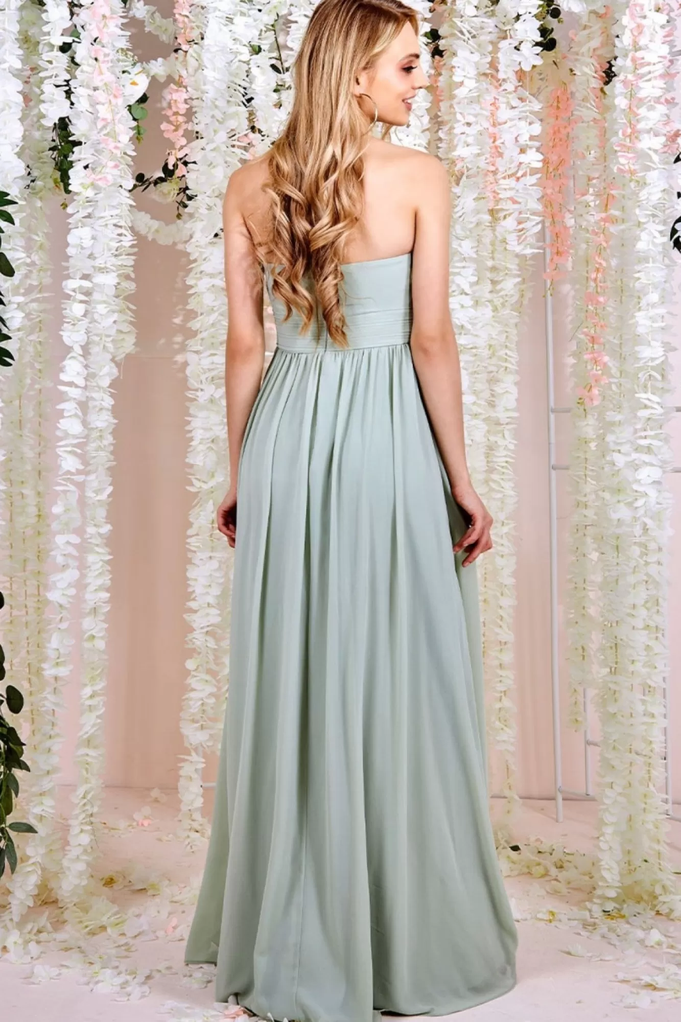 Maxi Dresses^* Bridesmaids Chiffon Maxi Dress - Sage Green Sagegreen