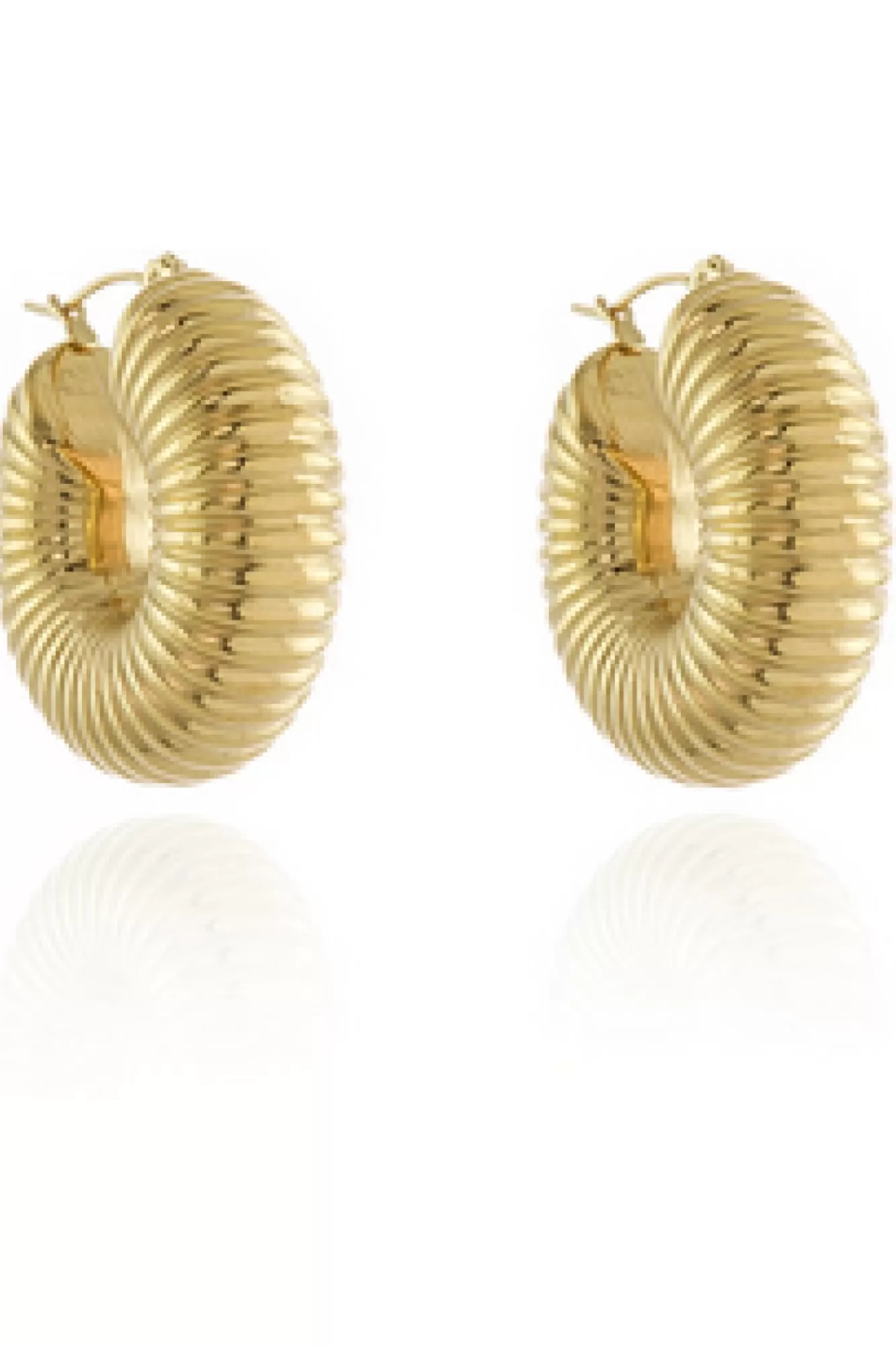 Jewellery^Cachet London Cachet Fifer Hoop Earrings Plated In Gold