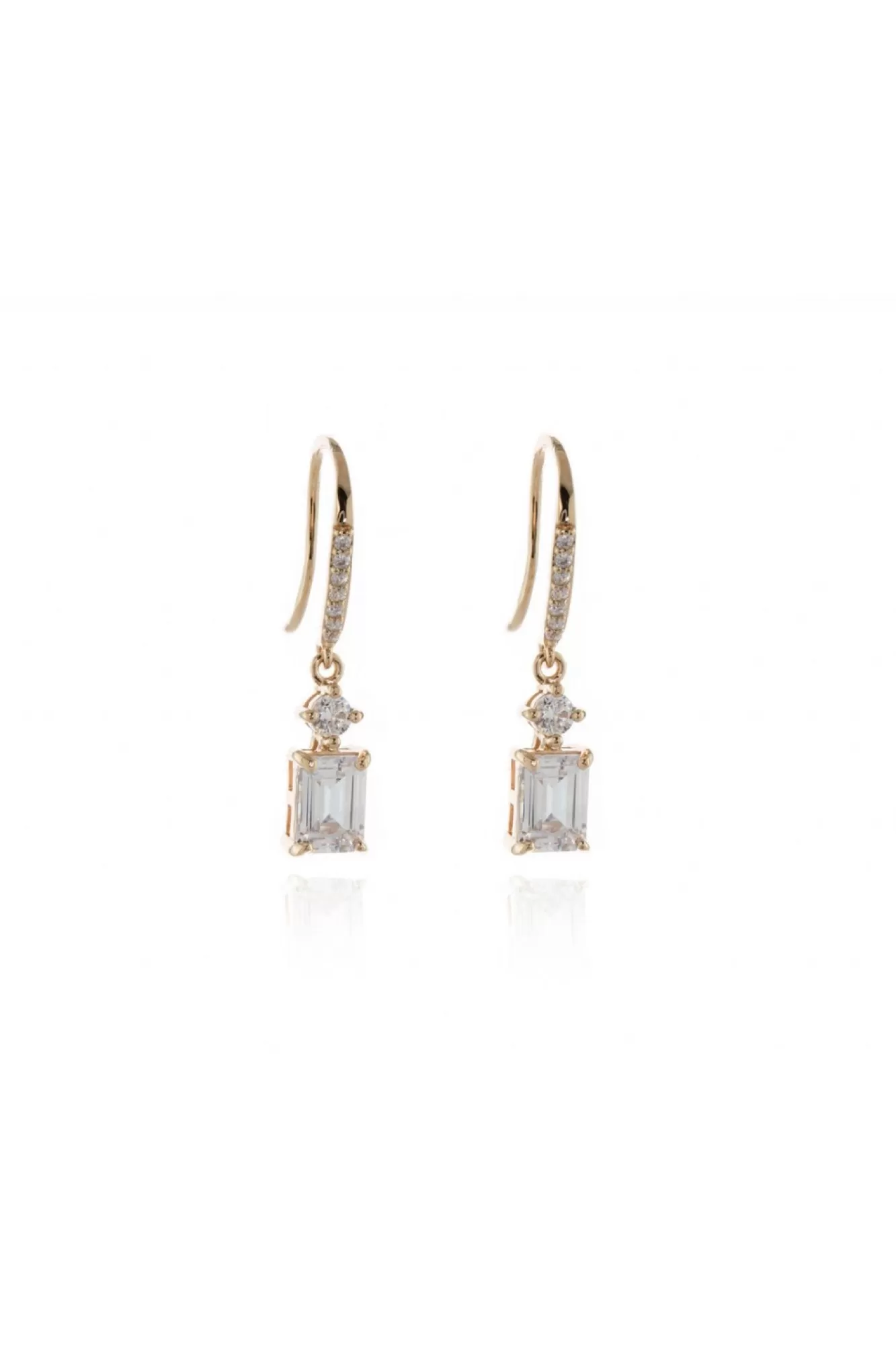 Jewellery^Cachet London Cachet Lani Cz Drop Earrings Gold