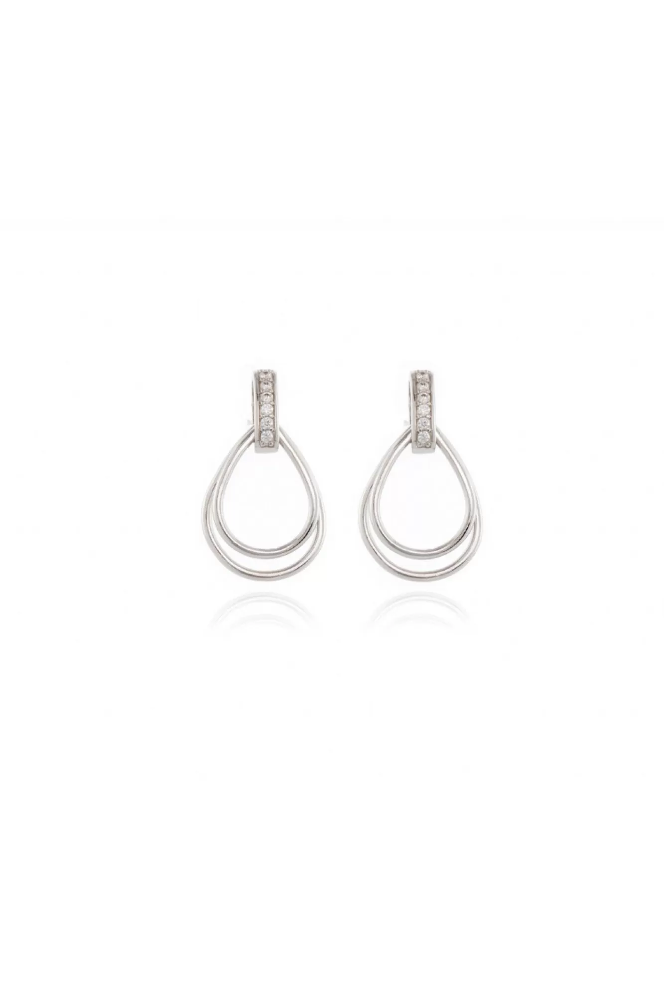 Jewellery^Cachet London Cachet Qiao Drop Earrings Platinum Plated Silver