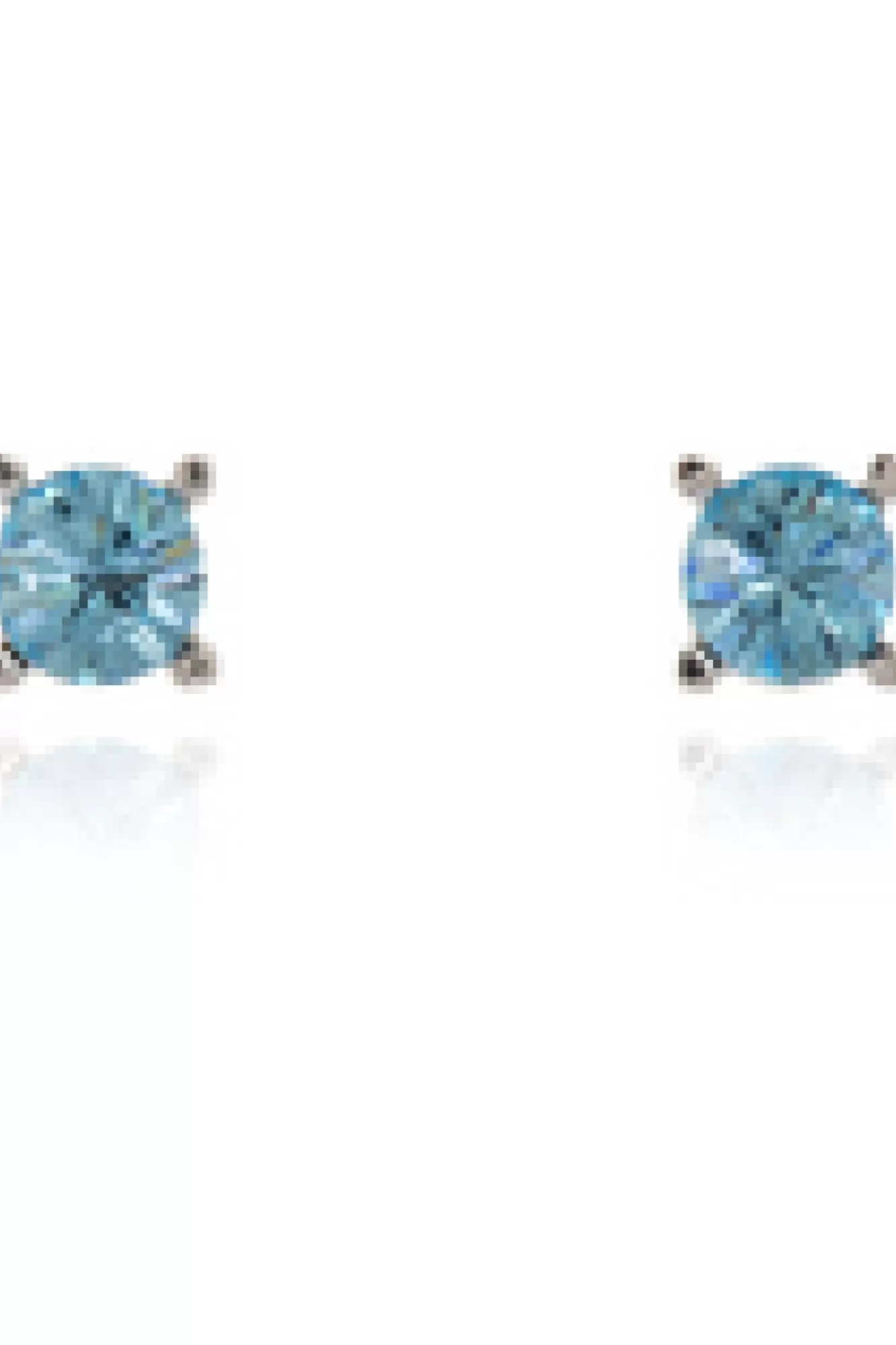 Jewellery^Cachet London Laine 6Mm Stud Earring Aquamarine Platinum Blue