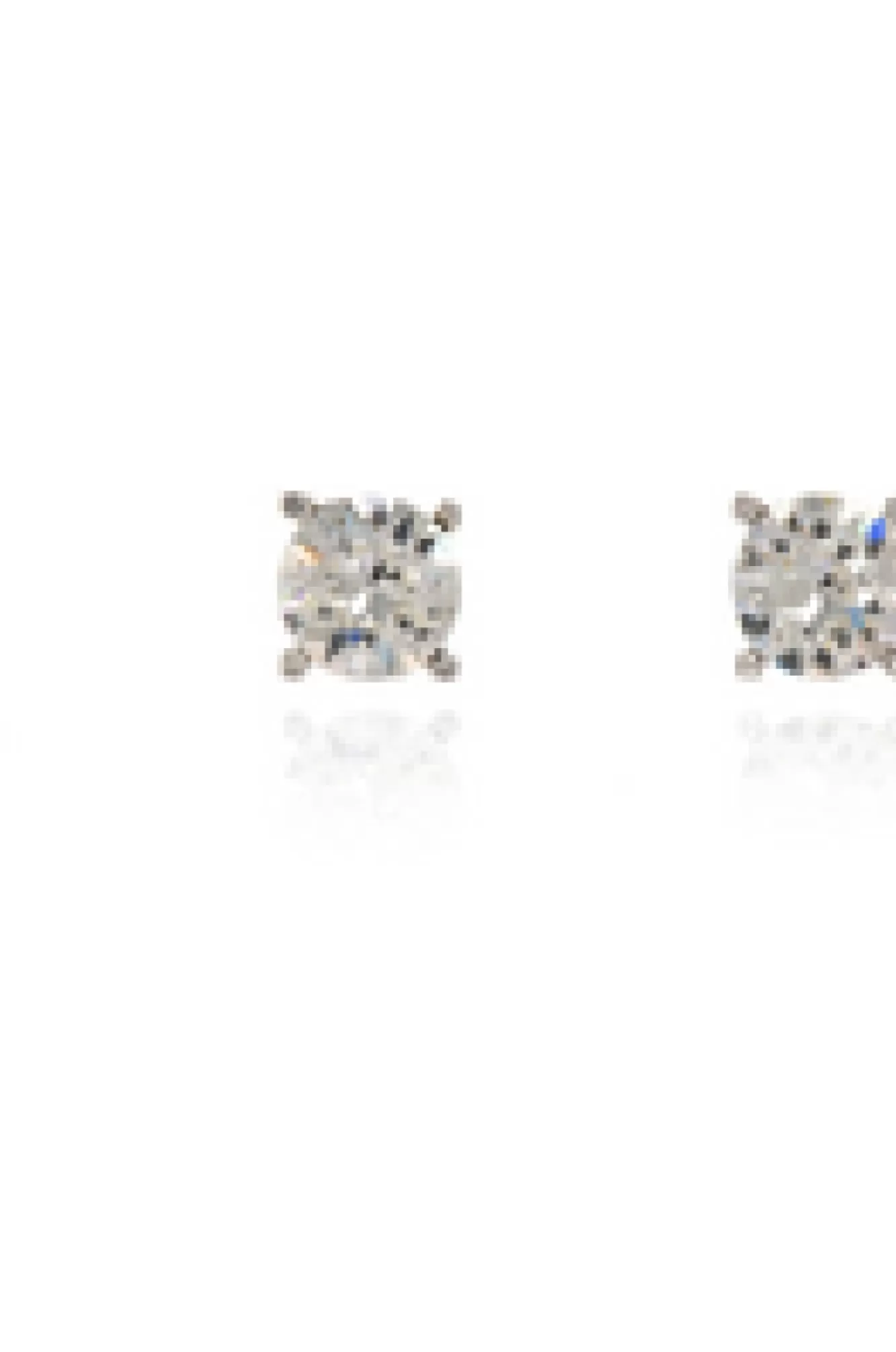 Jewellery^Cachet London Laine 8Mm Stud Earrings Platinum Plated White