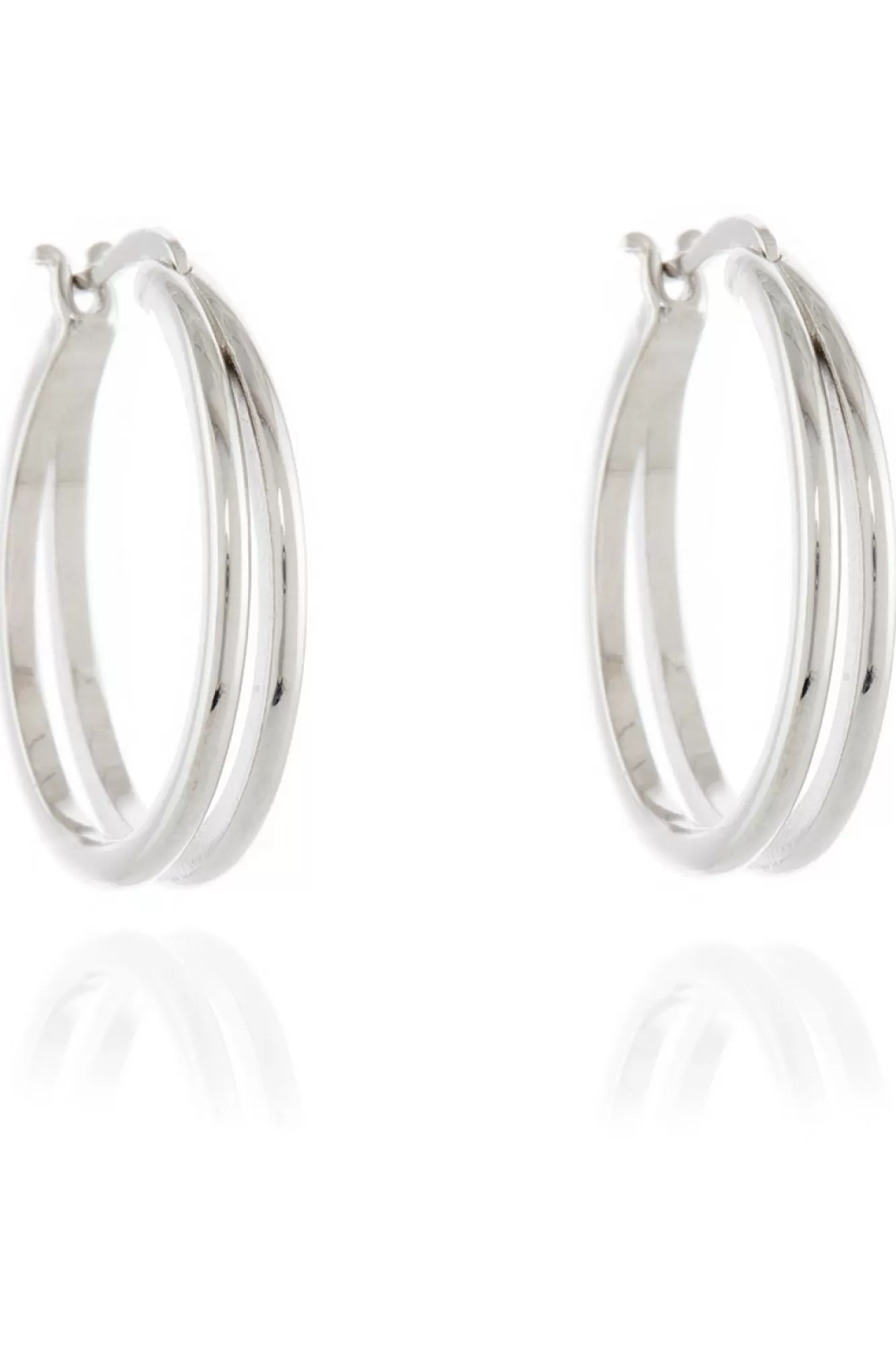 Jewellery^Cachet London Lana 25Mm Hoop Earrings Platinum Plated Silver