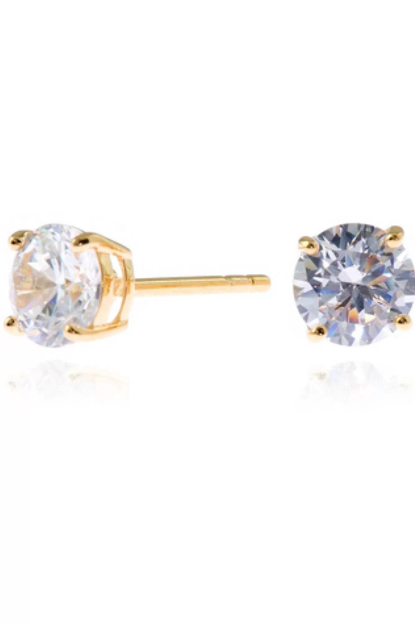 Jewellery^Cachet London Lana 6Mm Earrings 18Ct Gold Plated White