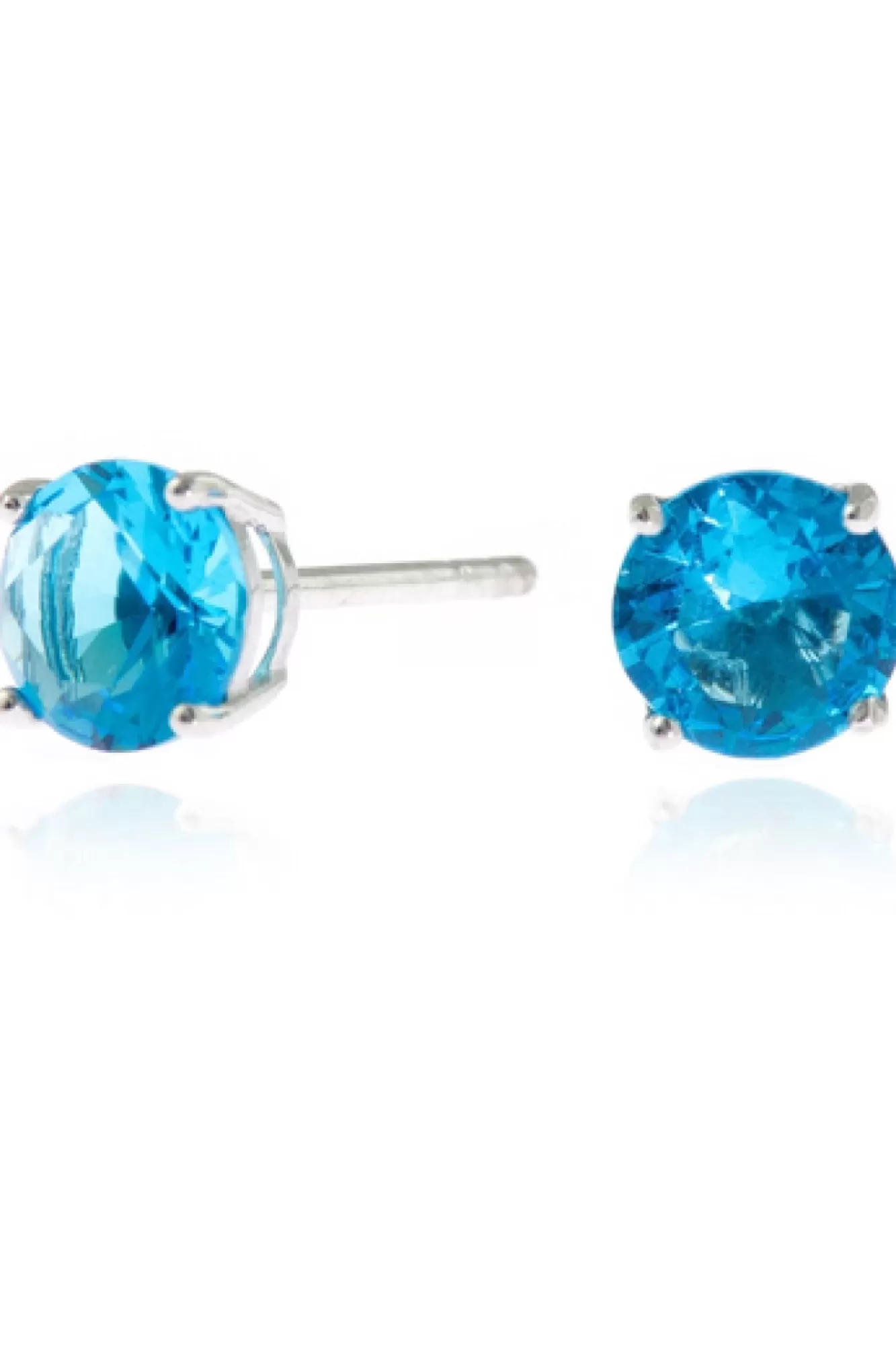 Jewellery^Cachet London Lana 6Mm Earrings Cz Platinum Plated Blue