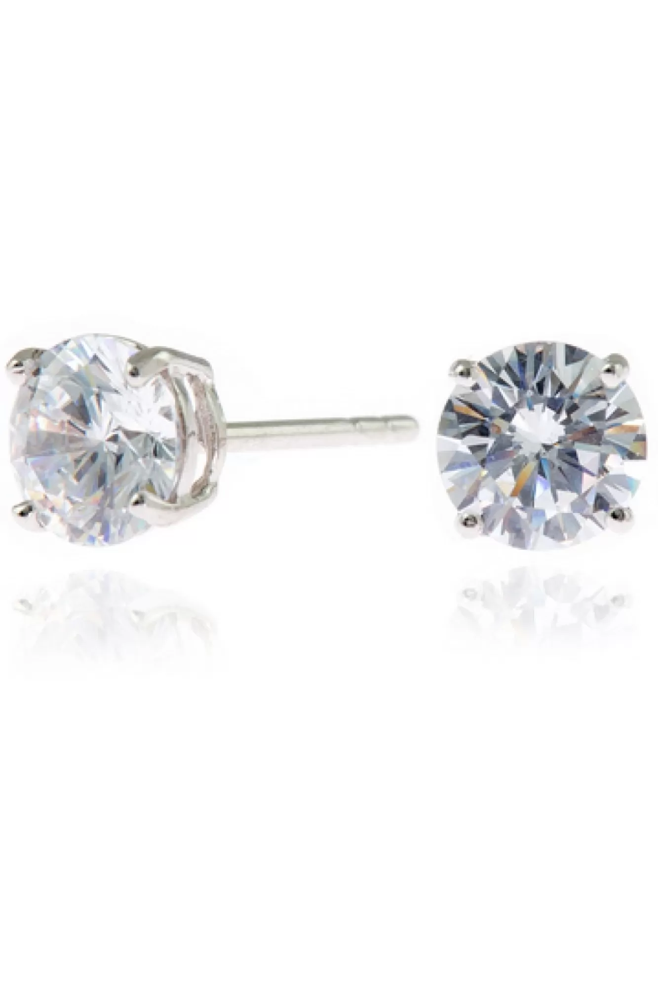 Jewellery^Cachet London Lana 6Mm Earrings Platinum Plated White