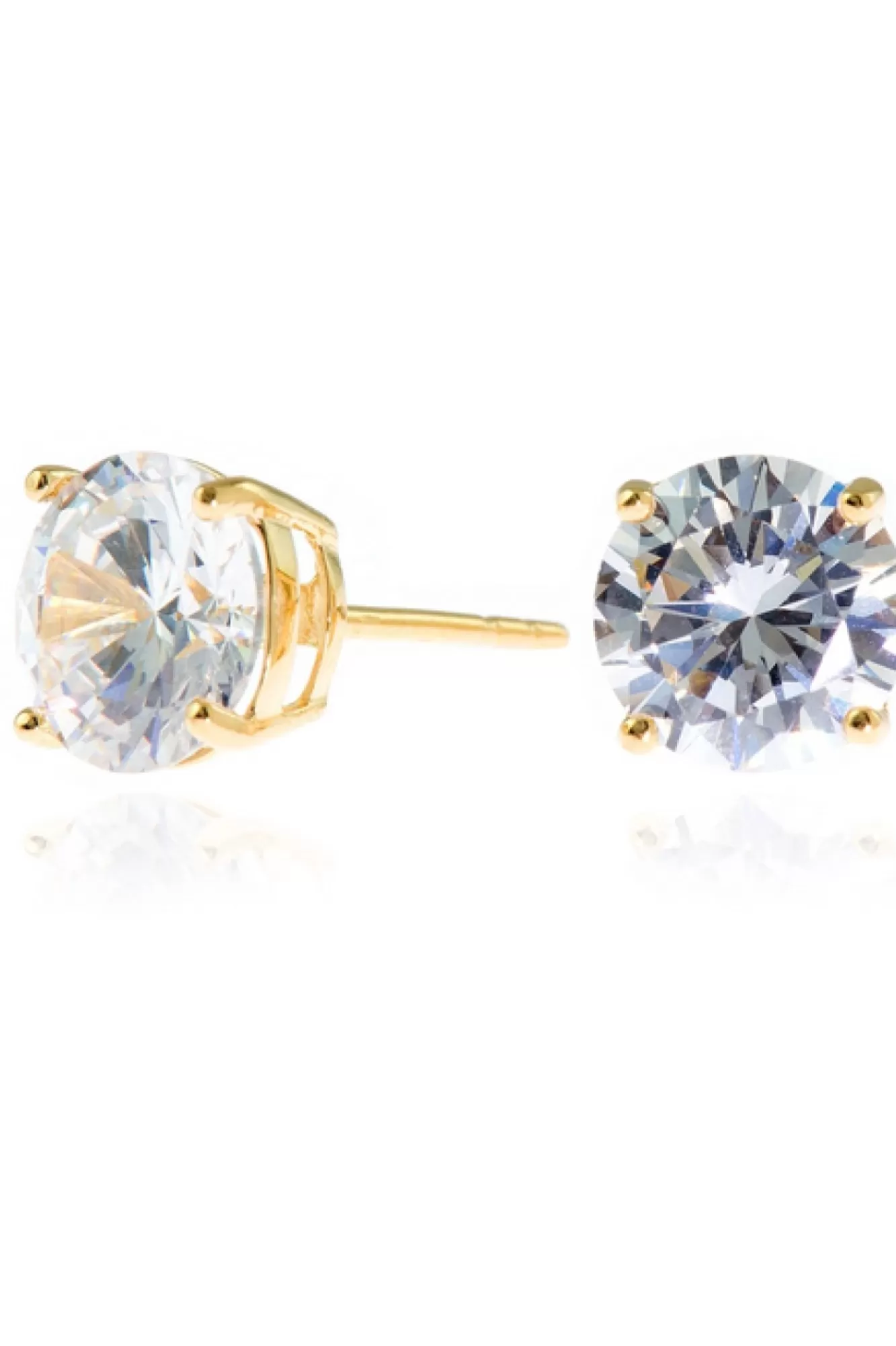 Jewellery^Cachet London Lana 8Mm Earrings 18Ct Gold Plated White