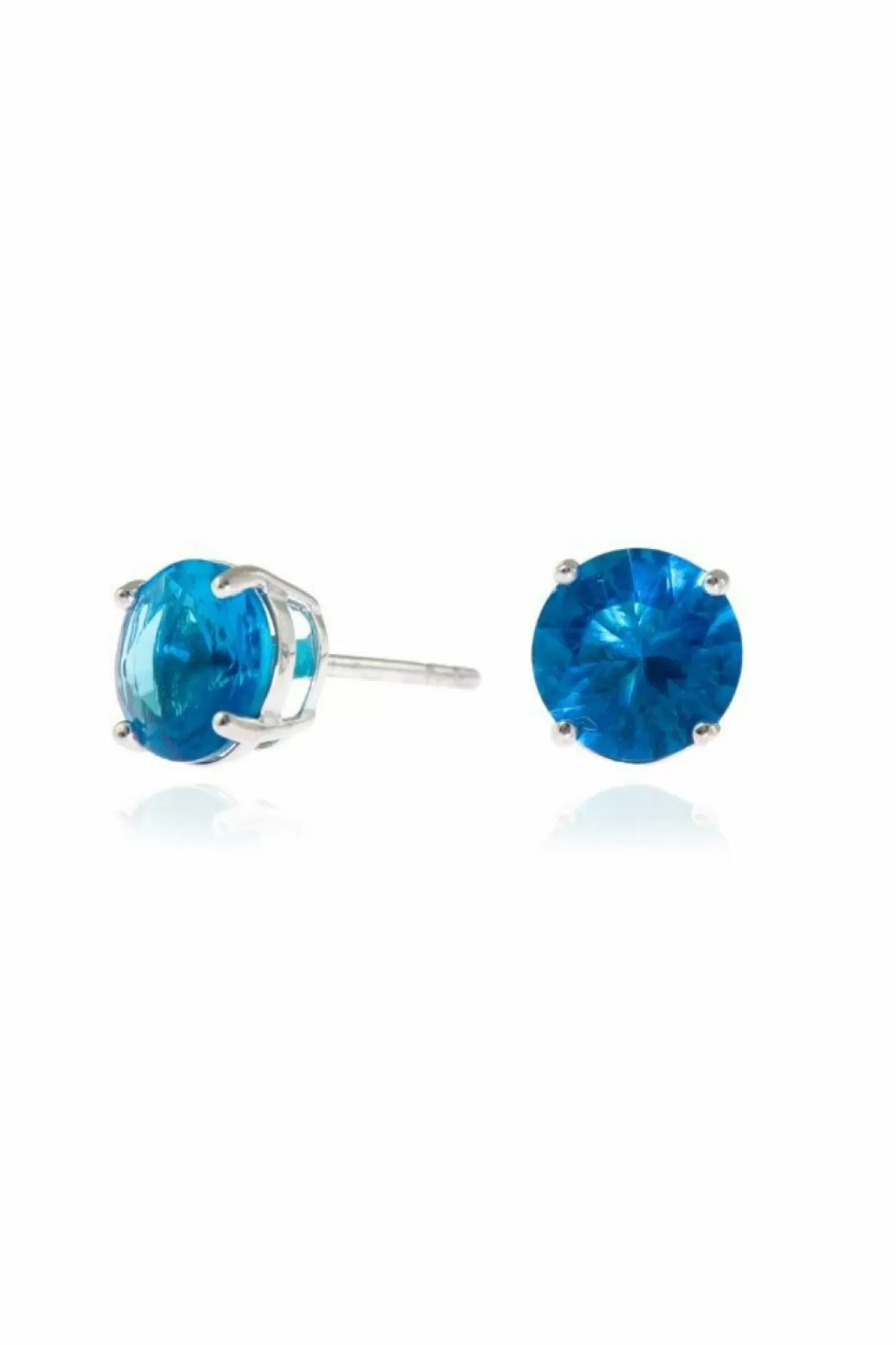 Jewellery^Cachet London Lana 8Mm Earrings Cz Ocean Blue