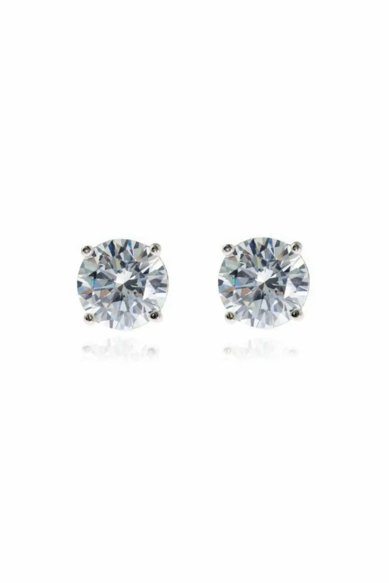 Jewellery^Cachet London Lana 8Mm Sterling Earrings Clear Cz Silver