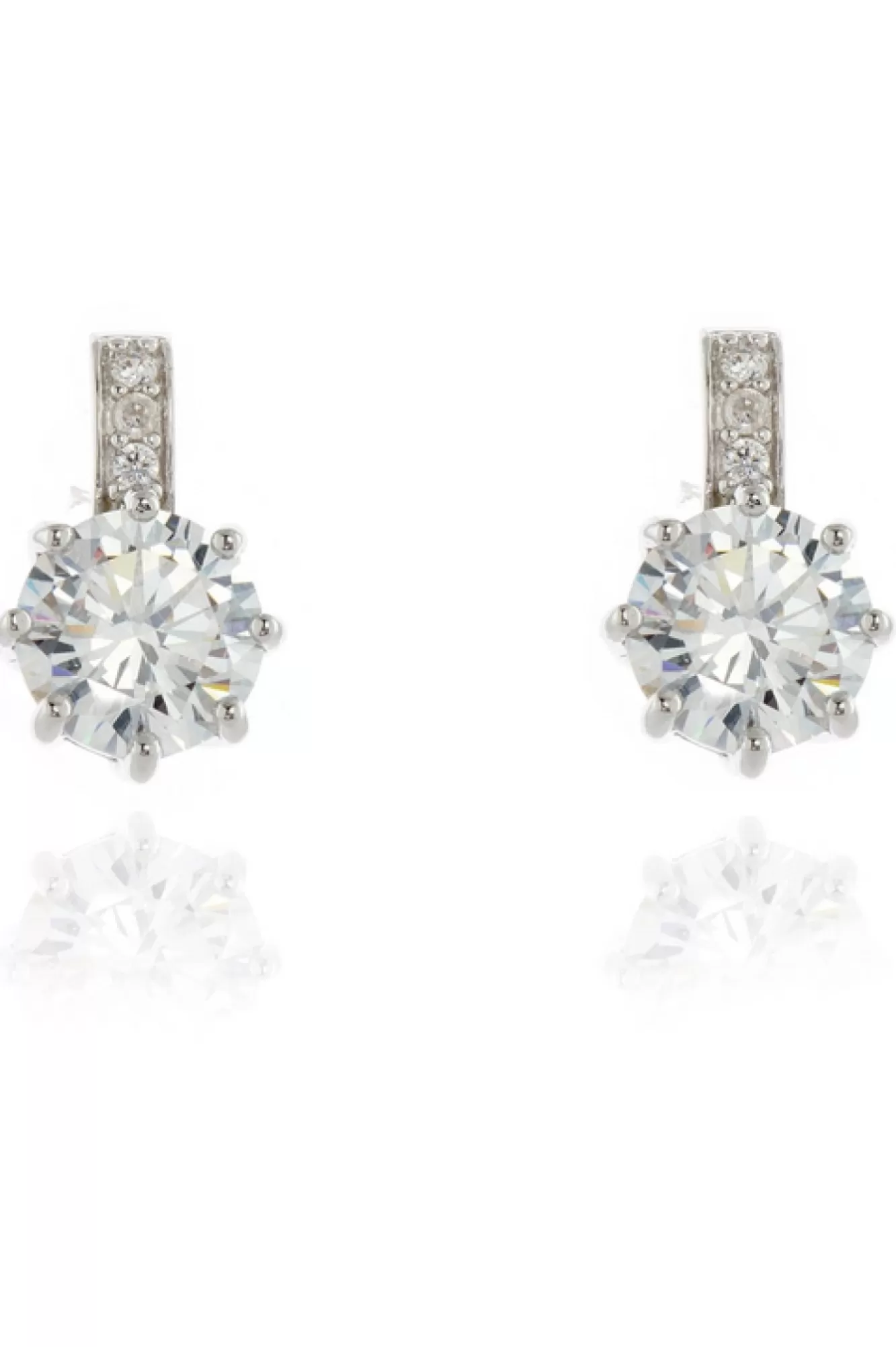 Jewellery^Cachet London Lark Cz Earrings Platinum Plated Silver
