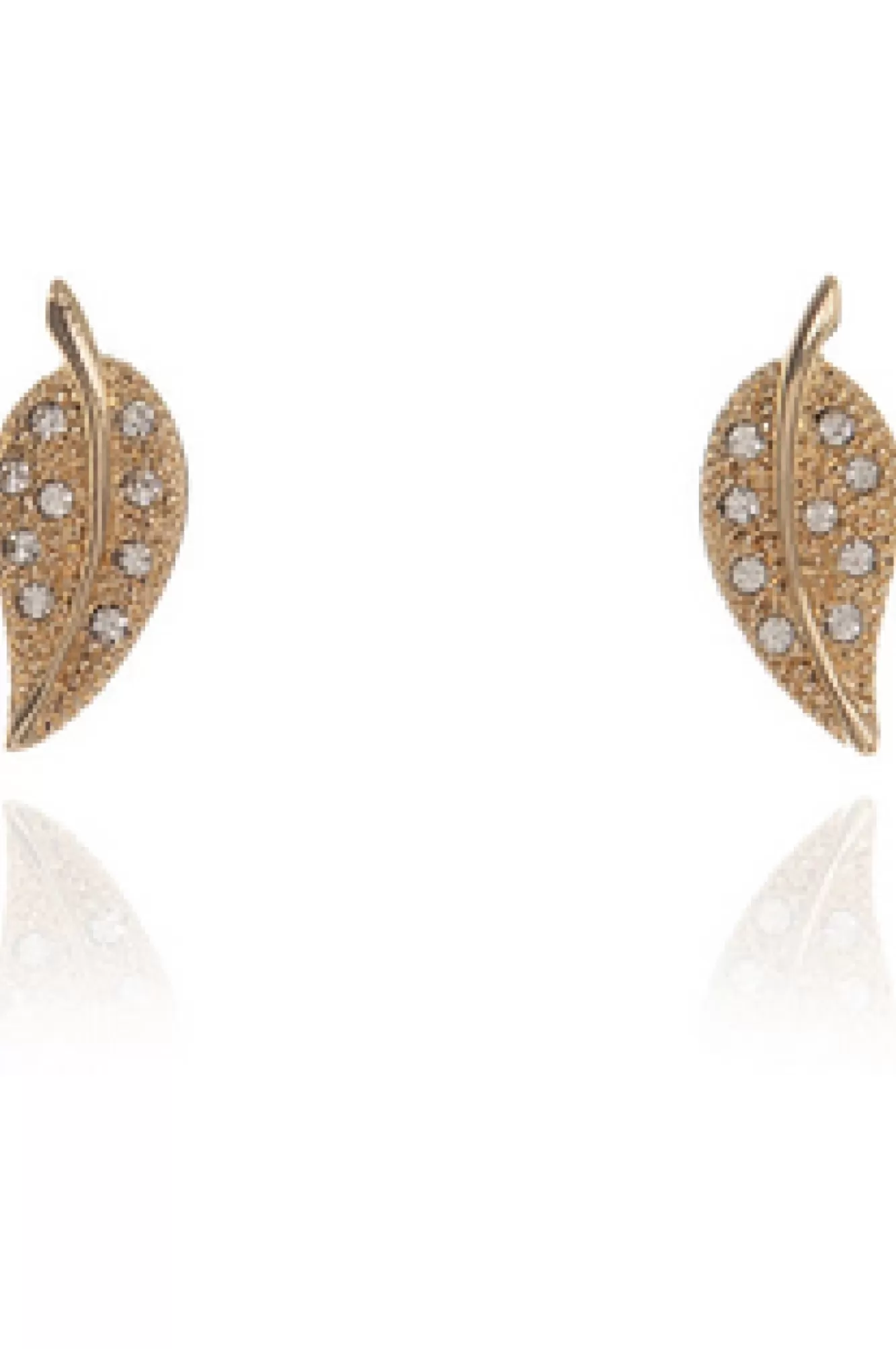 Jewellery^Cachet London Leafy Earrings 18Ct Plated Gold