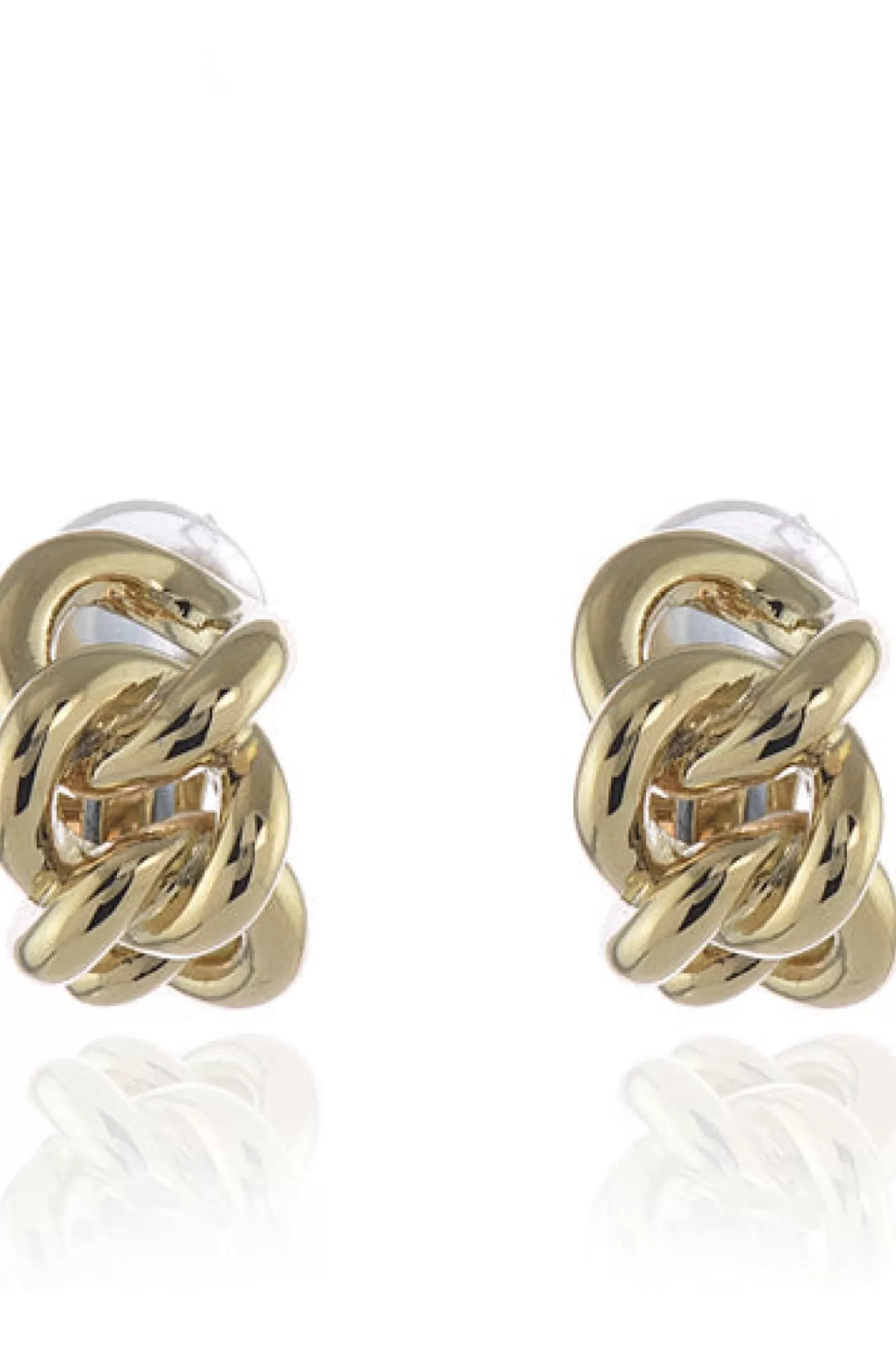 Jewellery^Cachet London Link Clip-On Earrings 18Ct Plated Gold