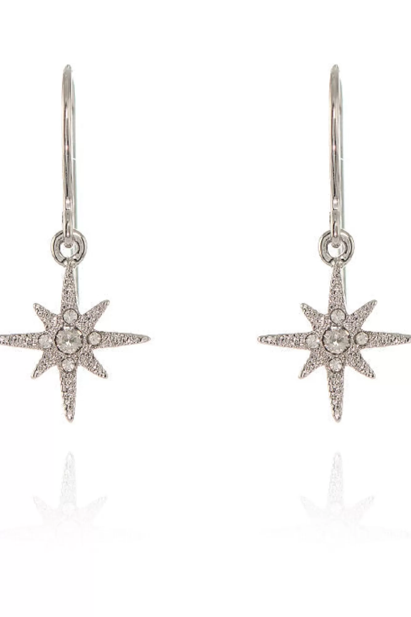 Jewellery^Cachet London North Star Earrings Platinum Plated Silver
