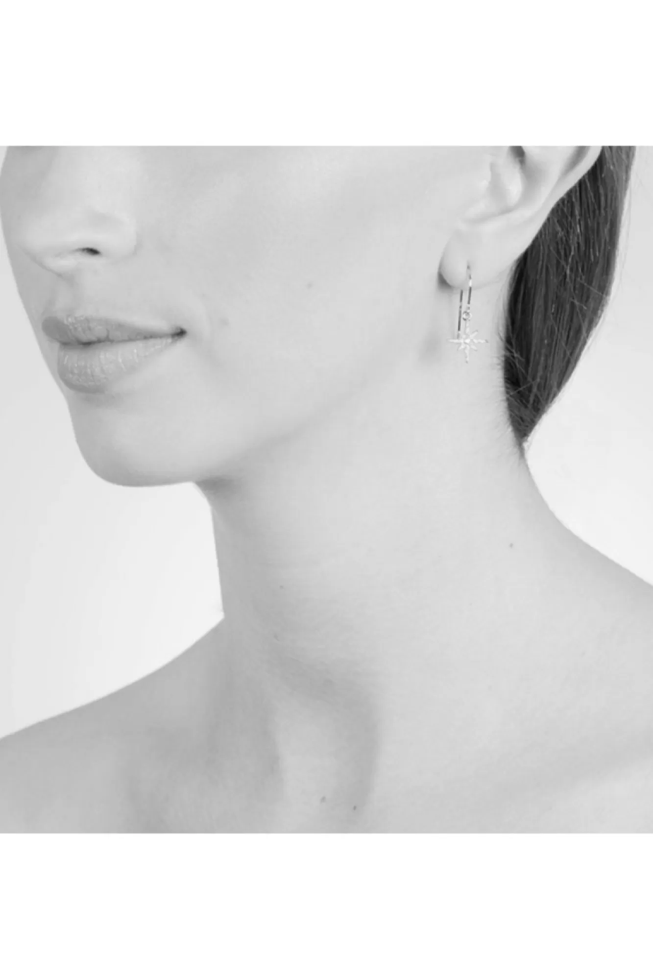 Jewellery^Cachet London North Star Earrings Platinum Plated Silver