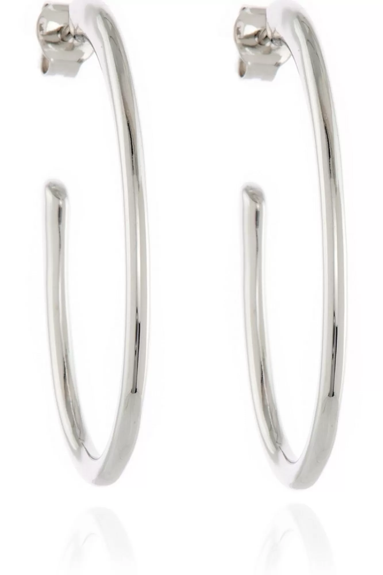 Jewellery^Cachet London Palila 34Mm Hoop Earrings Platinum Plated Silver