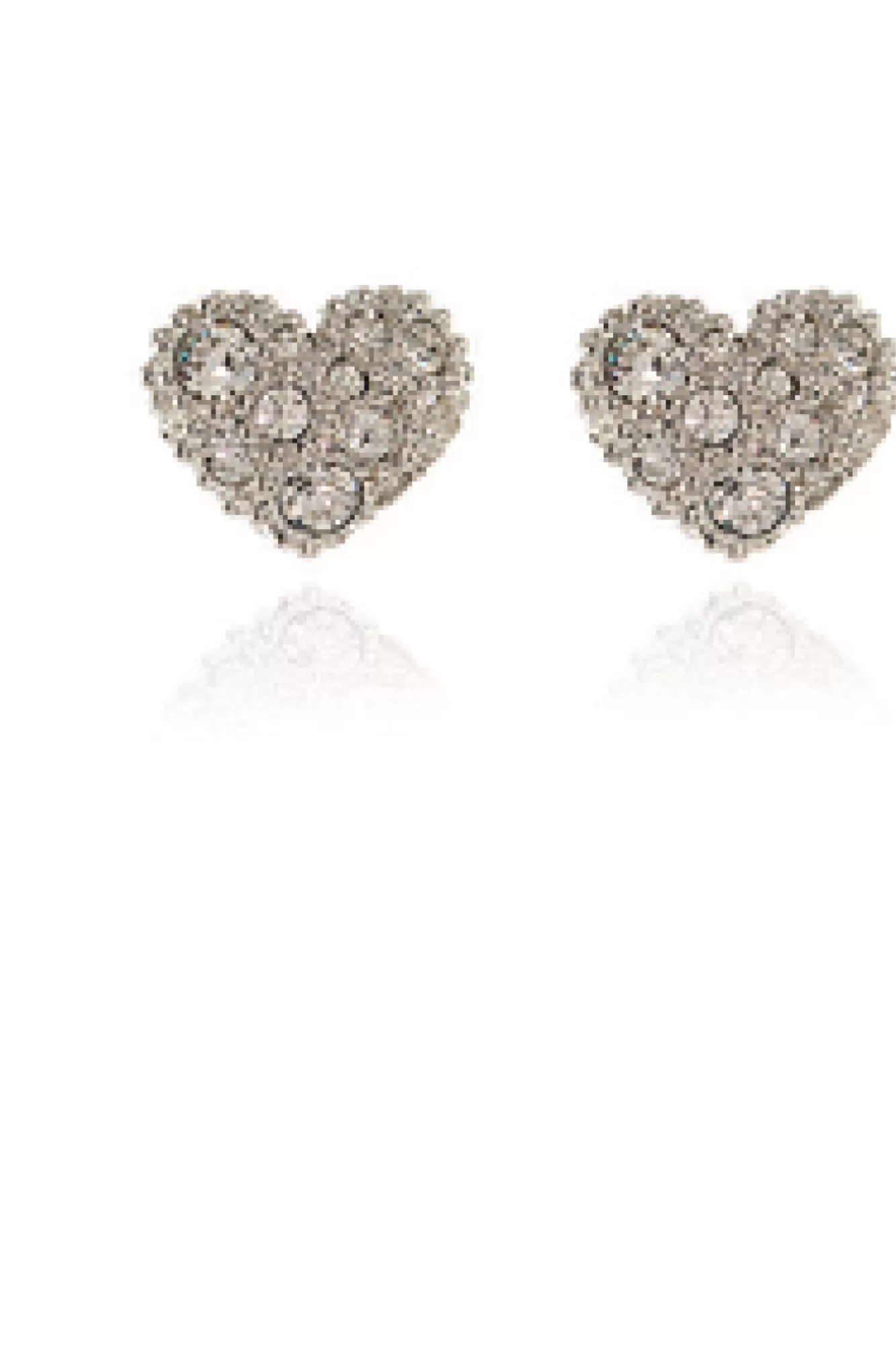 Jewellery^Cachet London Pom Pom Heart Earrings Platinum Plated Silver