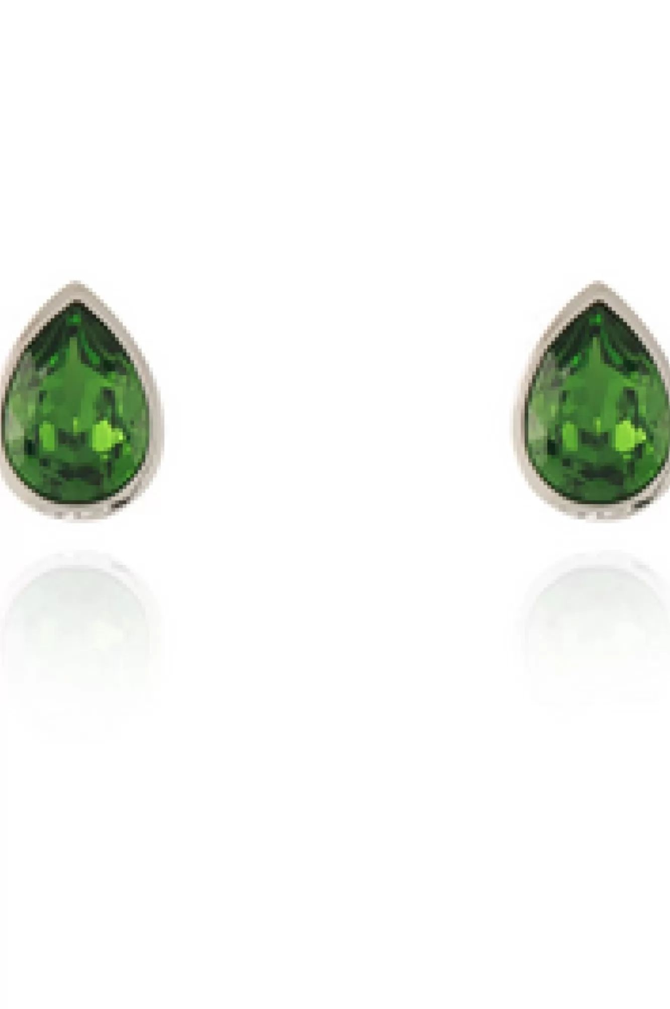 Jewellery^Cachet London Ran Earrings Fern Crystal Platinum Green