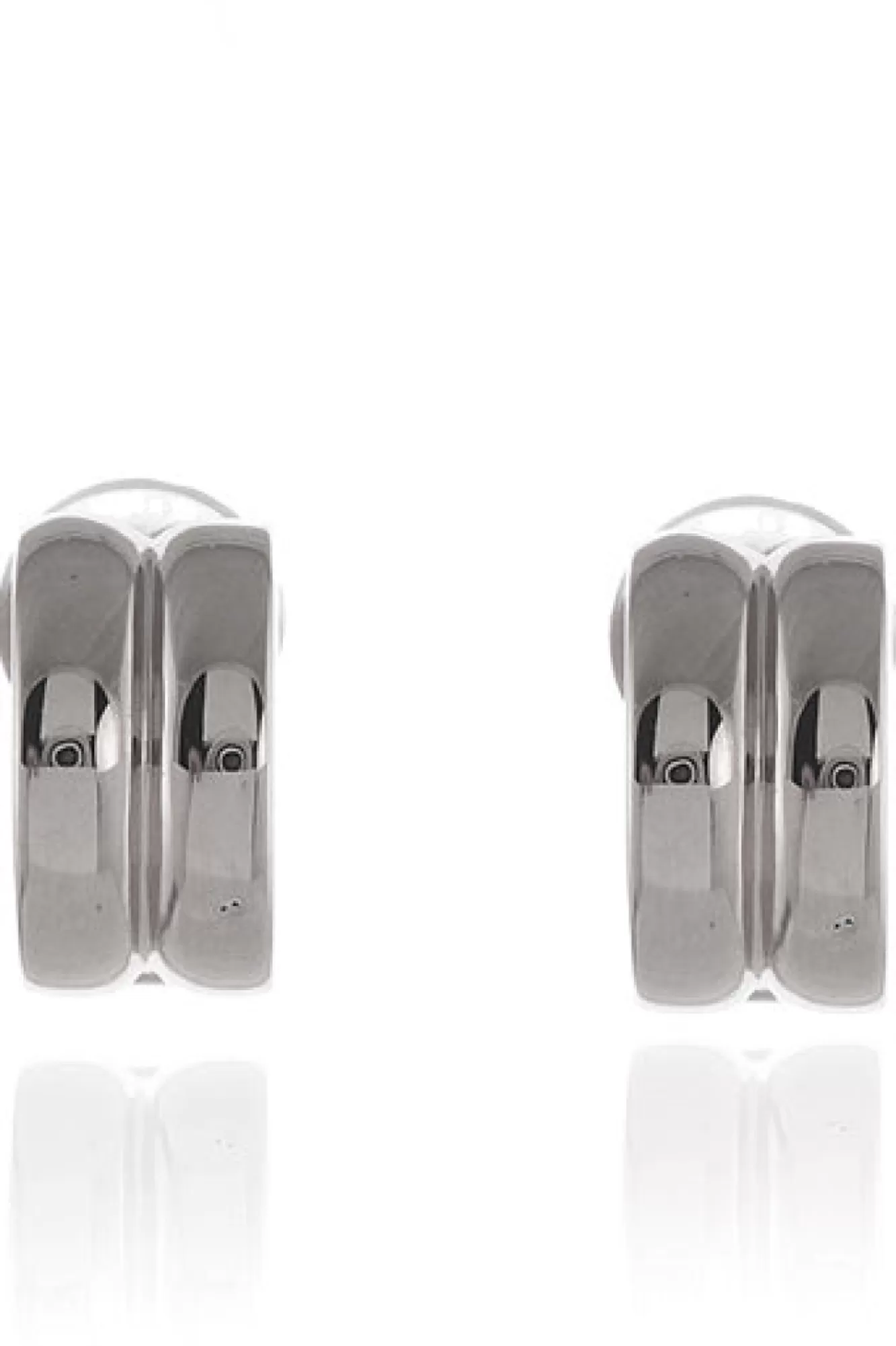 Jewellery^Cachet London Suzy Polished Clip-On Earrings Platinum Plated Silver