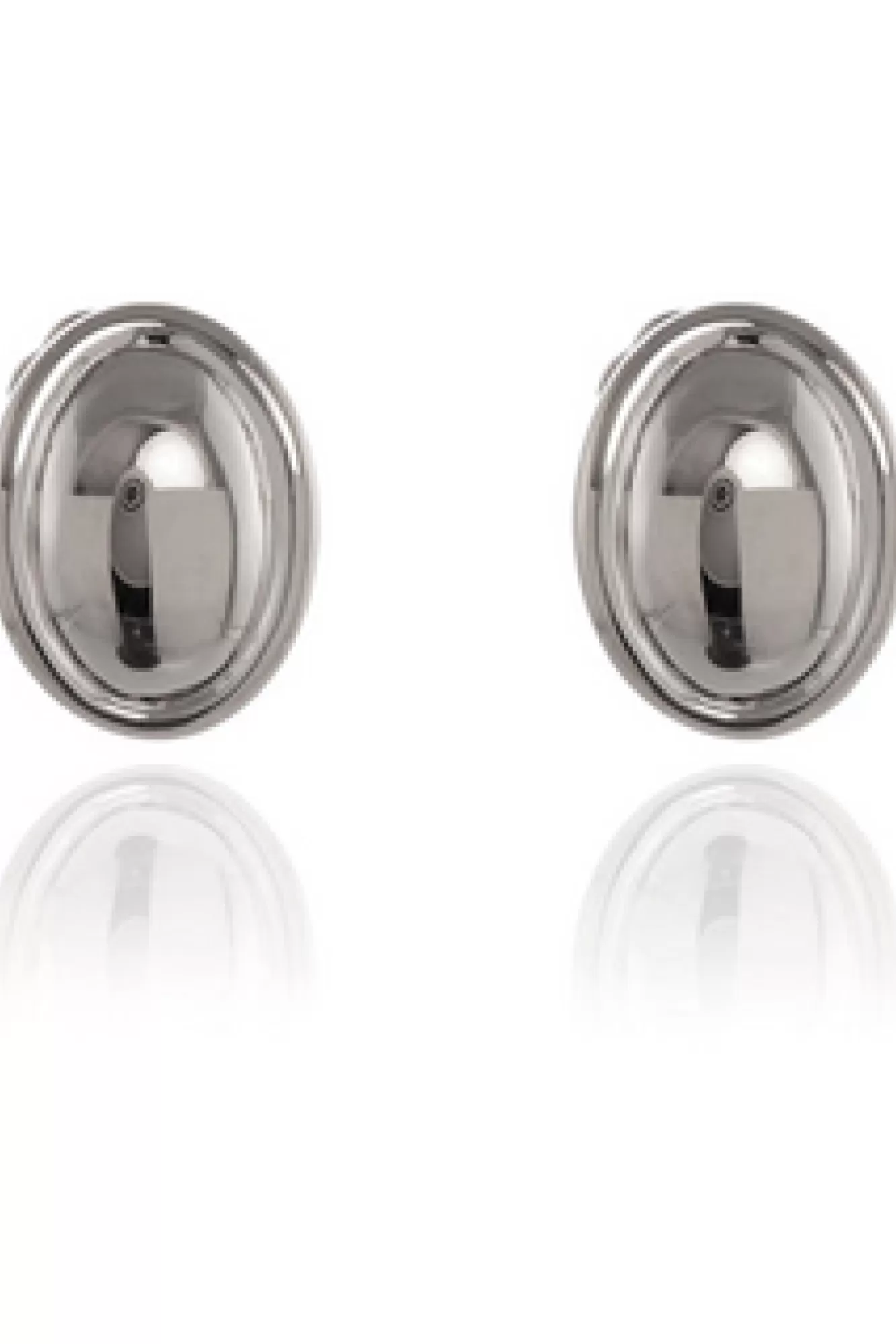 Jewellery^Cachet London Vega Polished Clip-On Earrings Platinum Silver