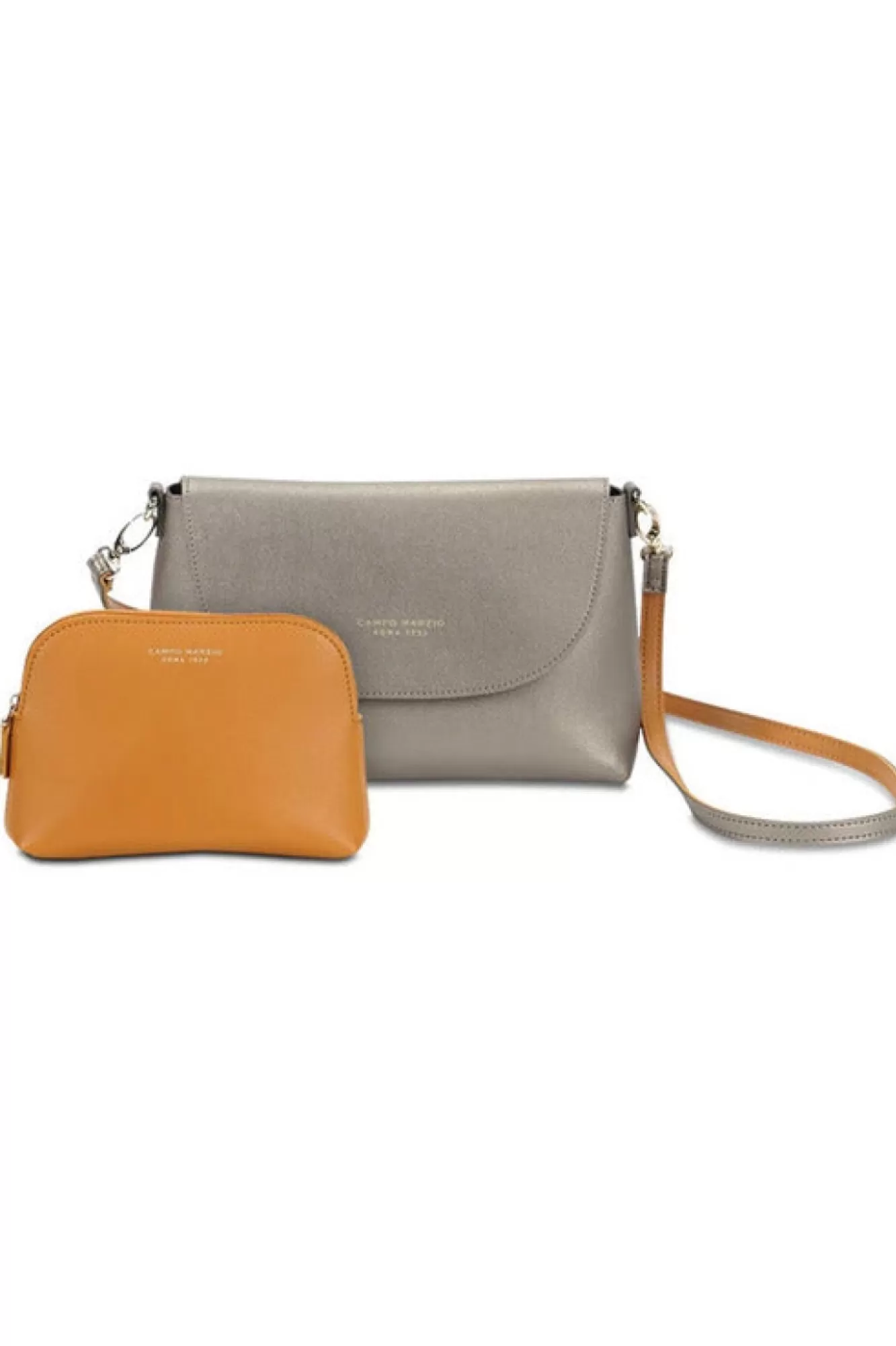 Bags^Campo Marzio Emma Crossbody Bag With Pouch - Graphite Grey Graphitegrey