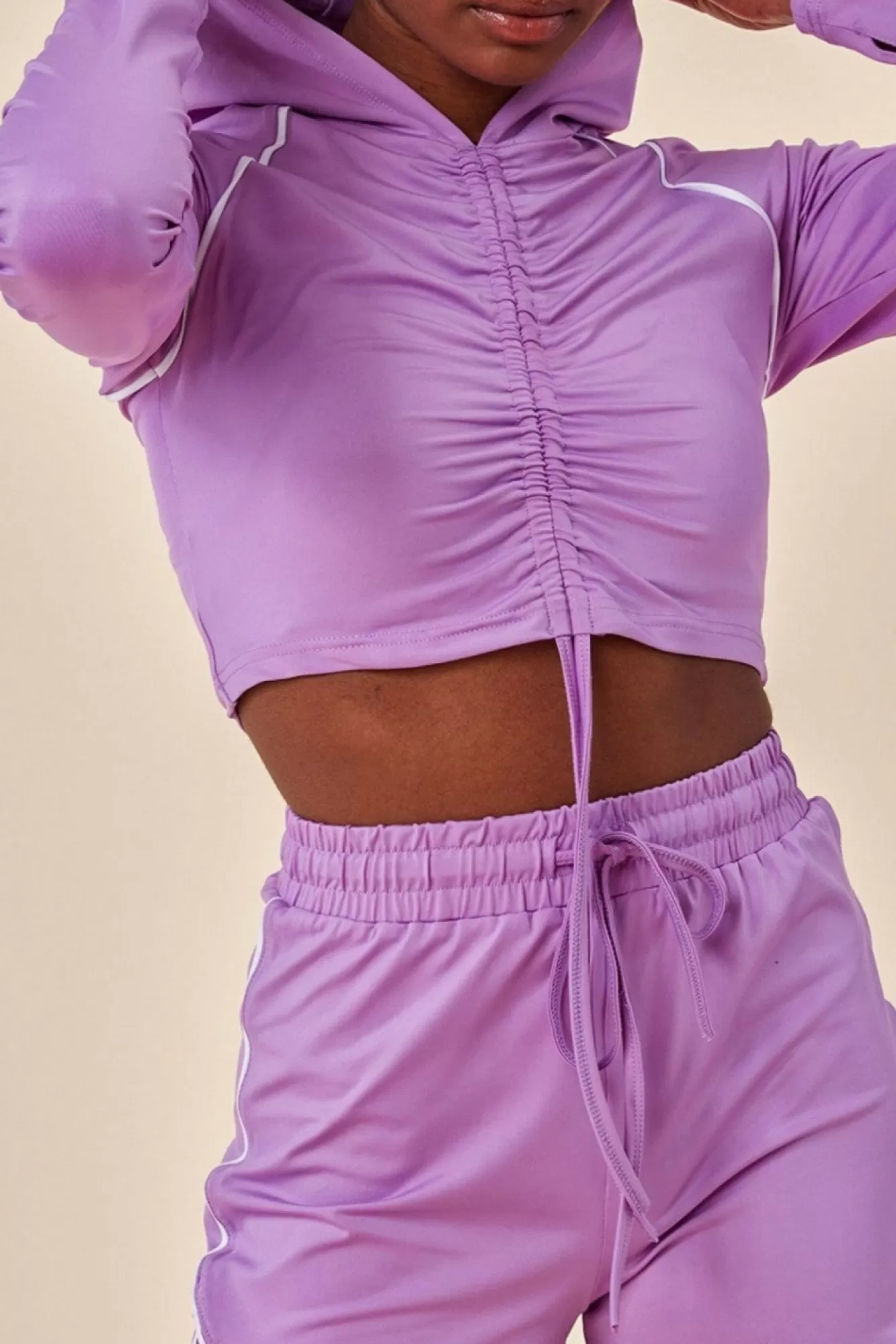 Loungewear & Sleepwear^Cosmochic Jersey Short Set With Drawstring Top Purple