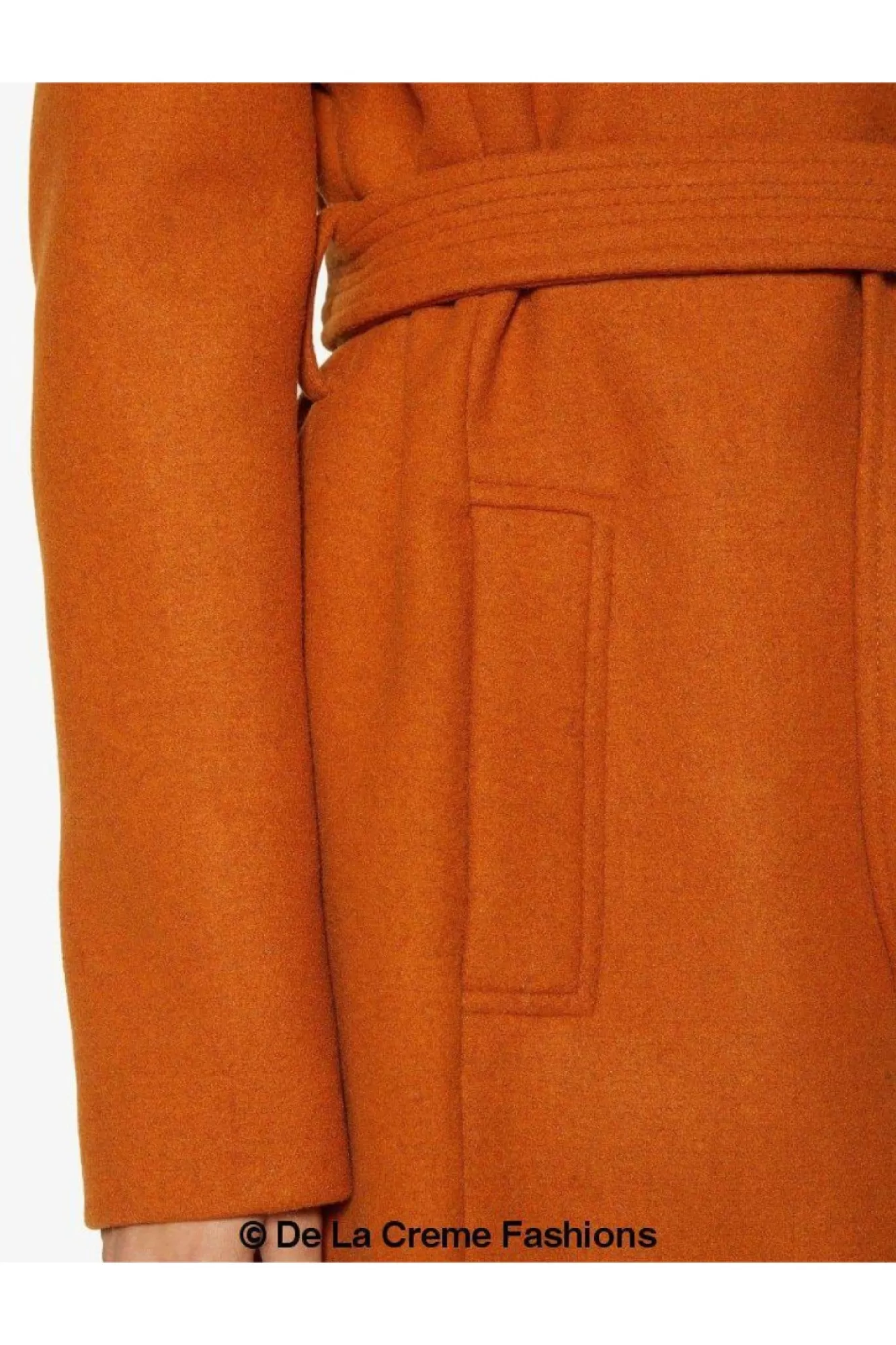 Outerwear^De La Creme Fashions Dina Lapel Collar Duster Coat With Belt