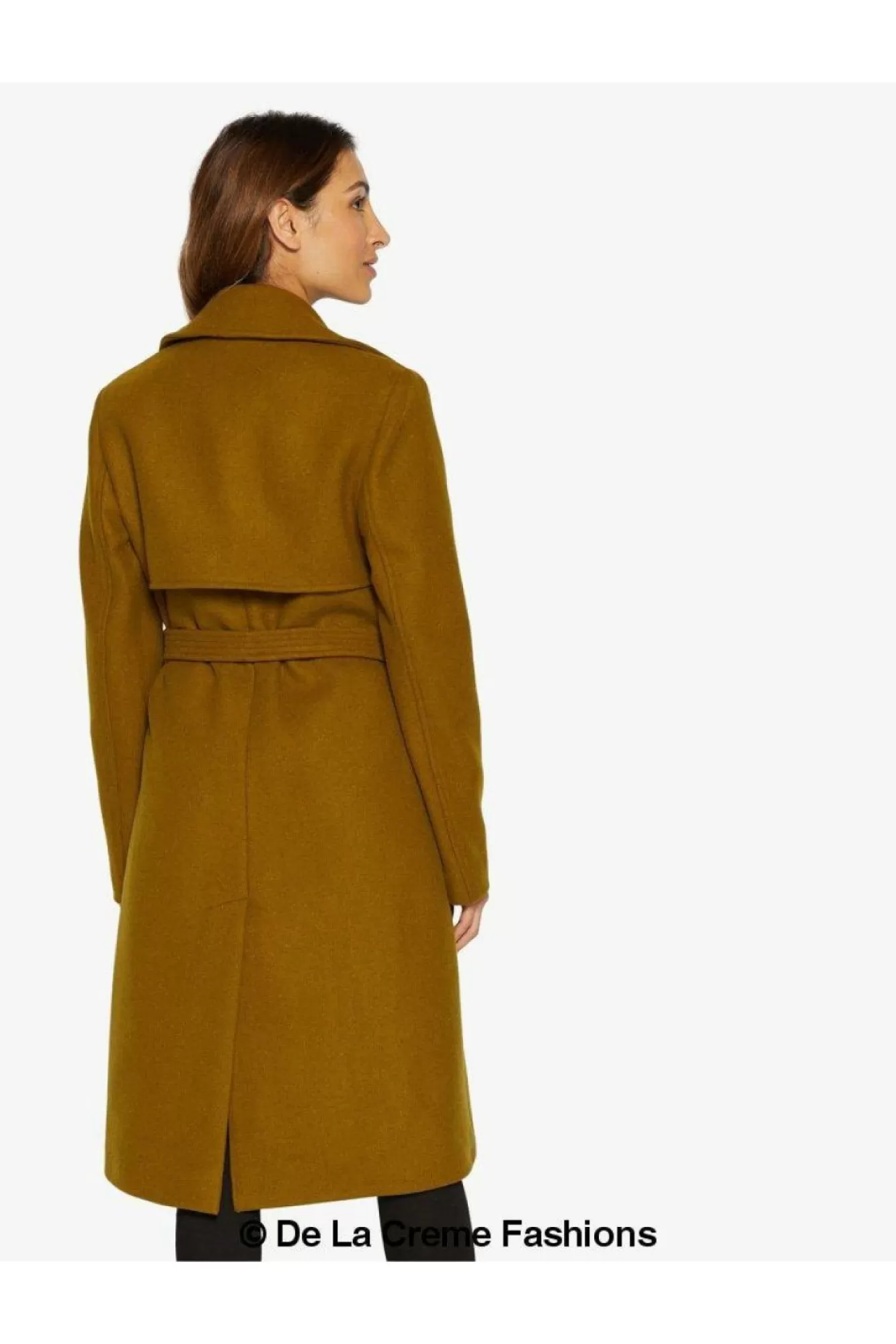 Outerwear^De La Creme Fashions Dina Lapel Collar Duster Coat With Belt