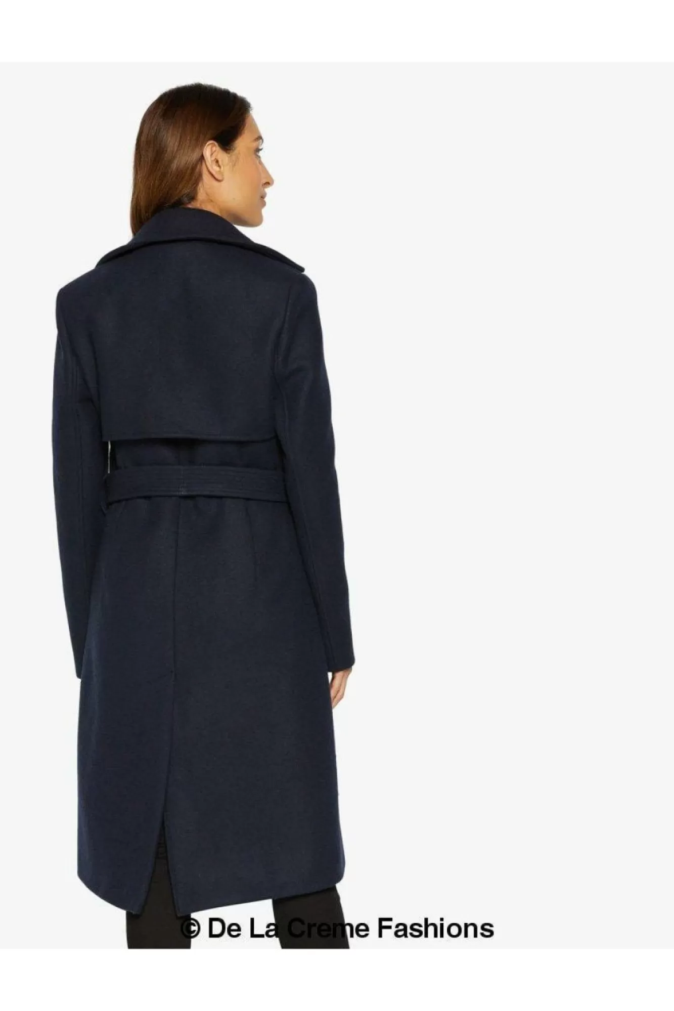 Outerwear^De La Creme Fashions Dina Lapel Collar Duster Coat With Belt