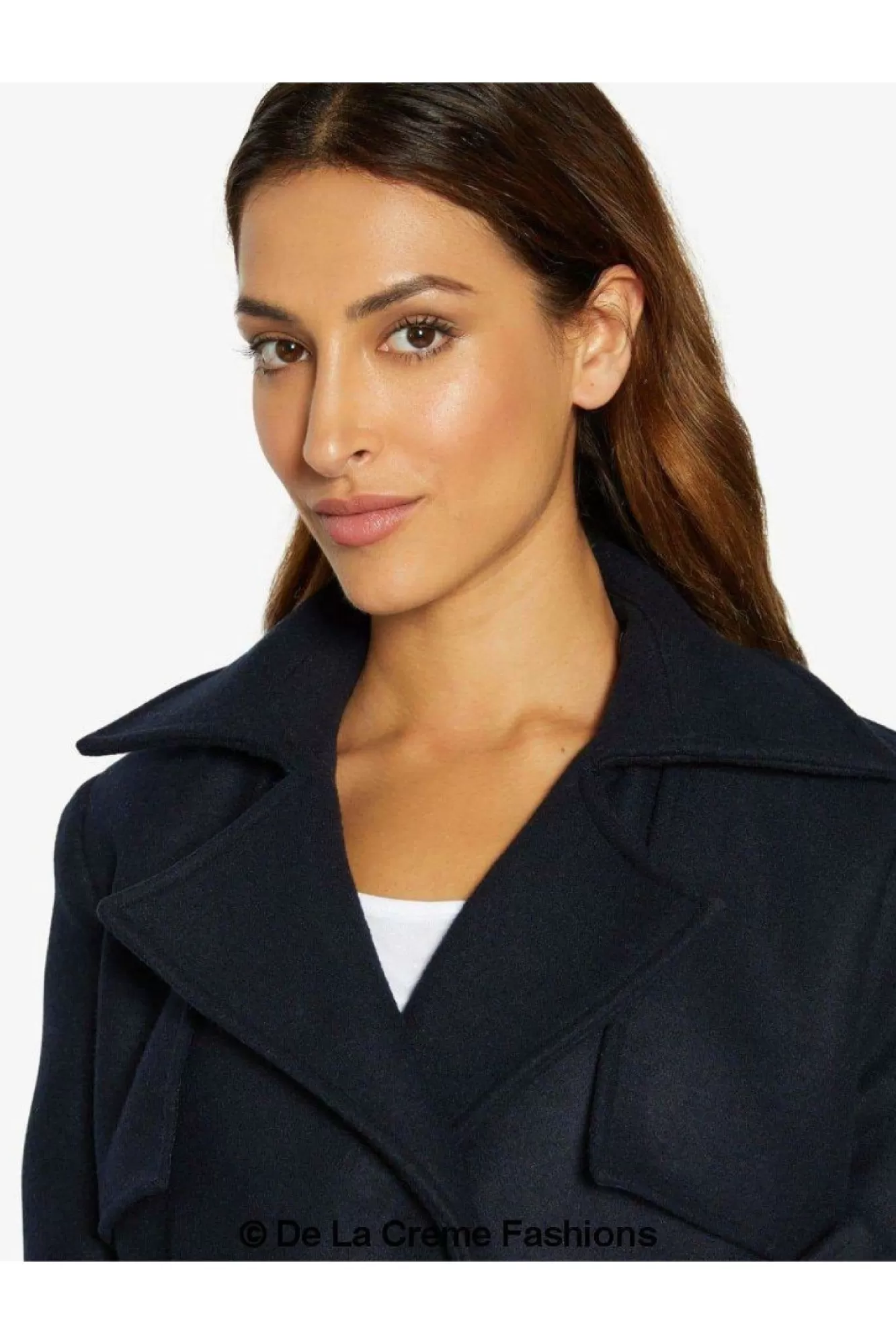 Outerwear^De La Creme Fashions Dina Lapel Collar Duster Coat With Belt