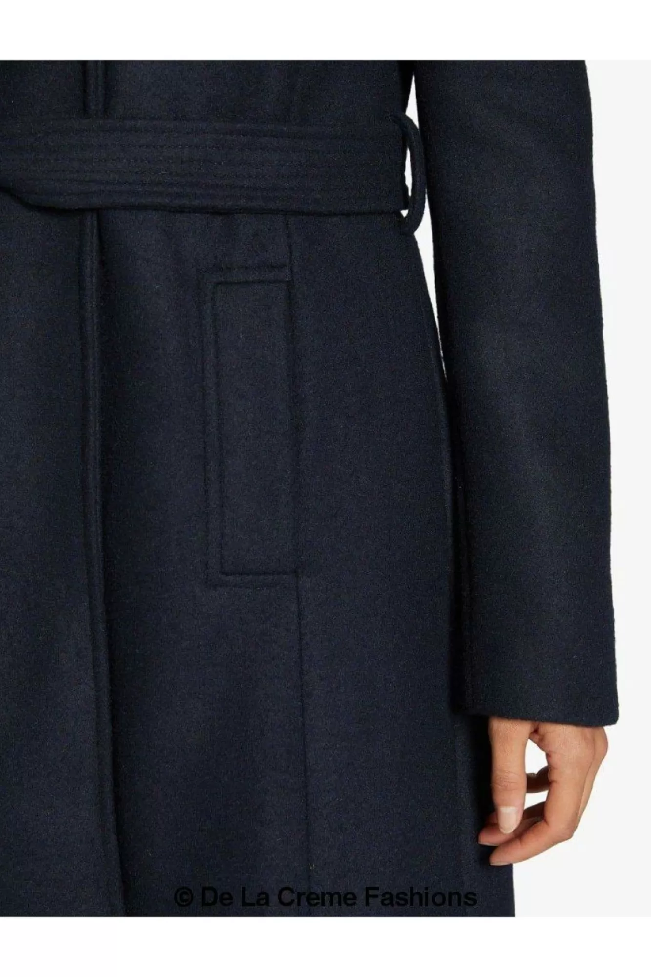 Outerwear^De La Creme Fashions Dina Lapel Collar Duster Coat With Belt