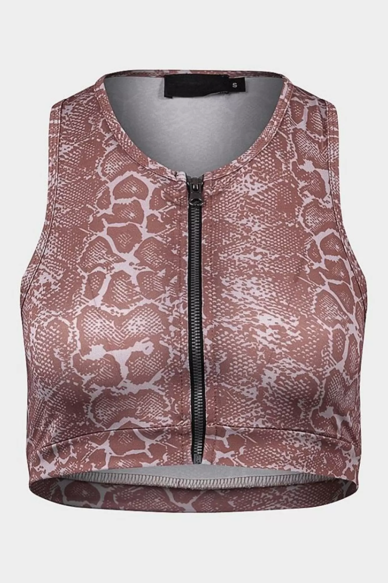 Crop Tops^De La Creme Fashions Ladies Animal Print Crop Top Default