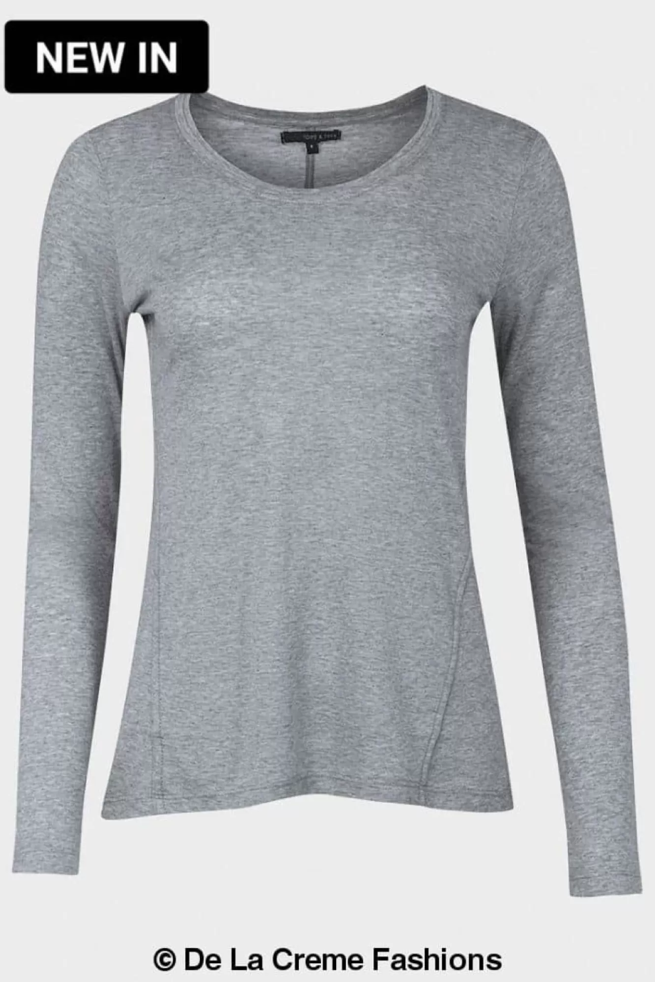 T-Shirts^De La Creme Fashions Long Sleeve Top Grey