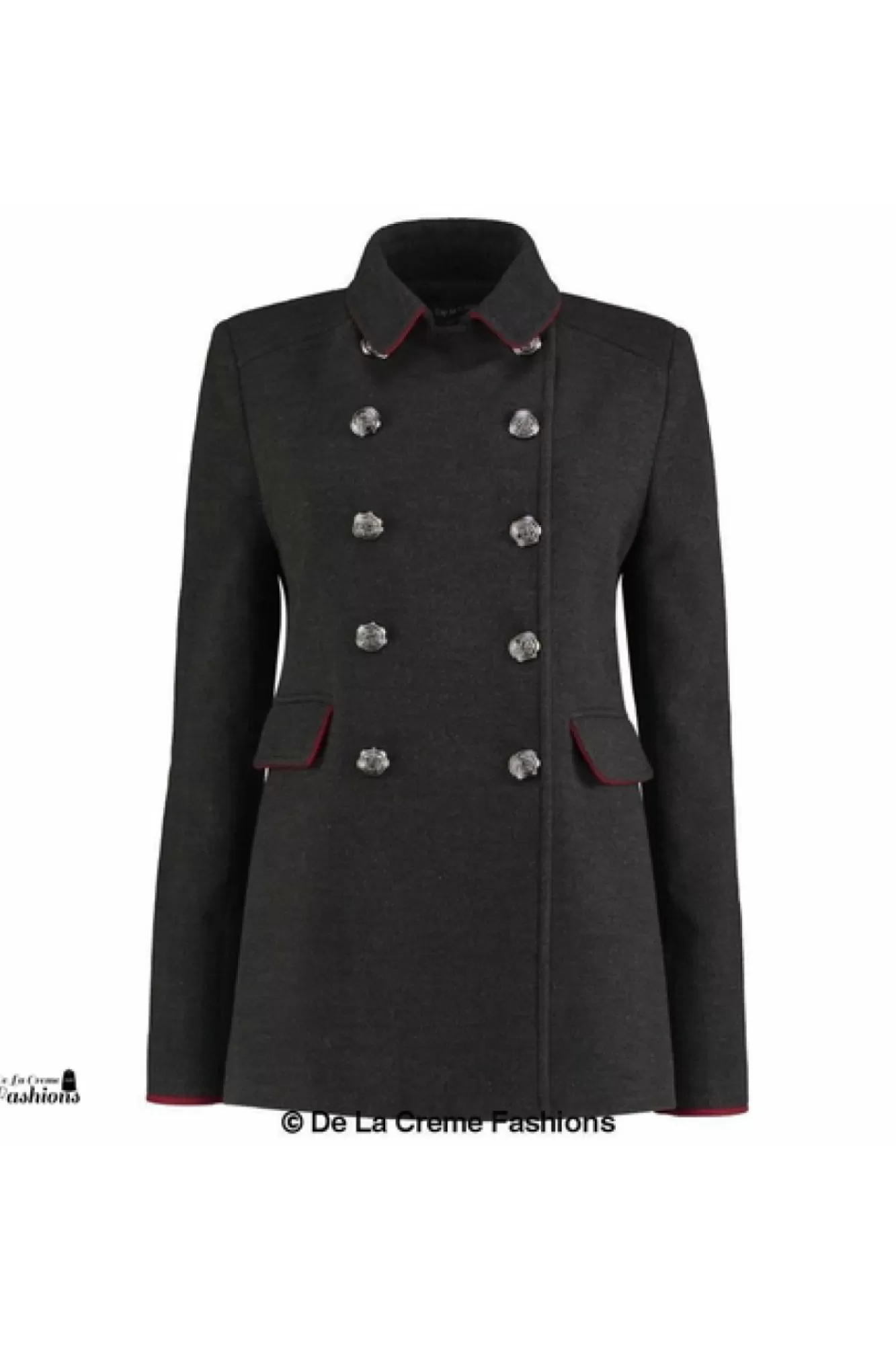 Outerwear^De La Creme Fashions Military Style Pea Coat