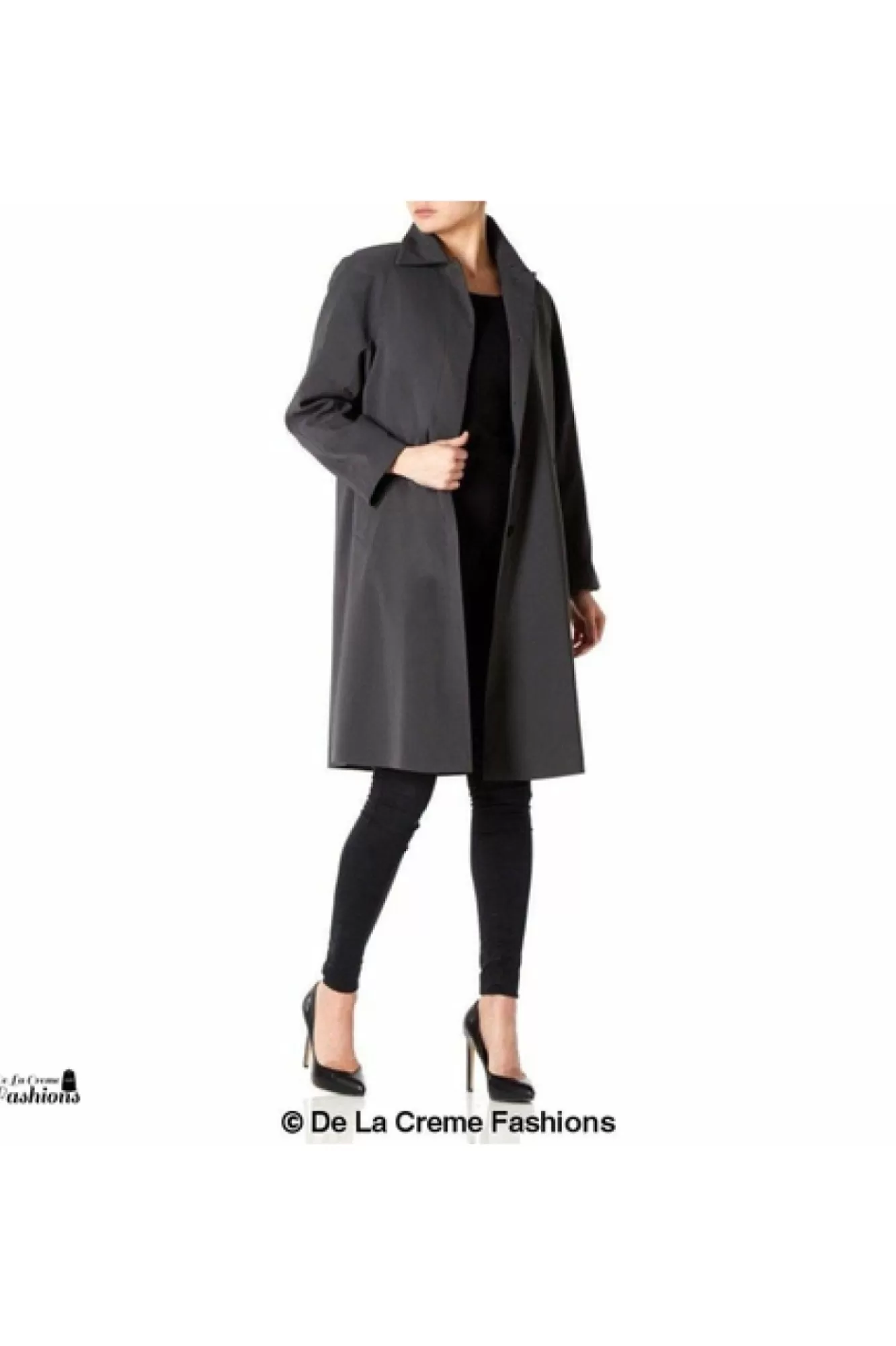 Outerwear^De La Creme Fashions Oversized Knee Length Swing Coat