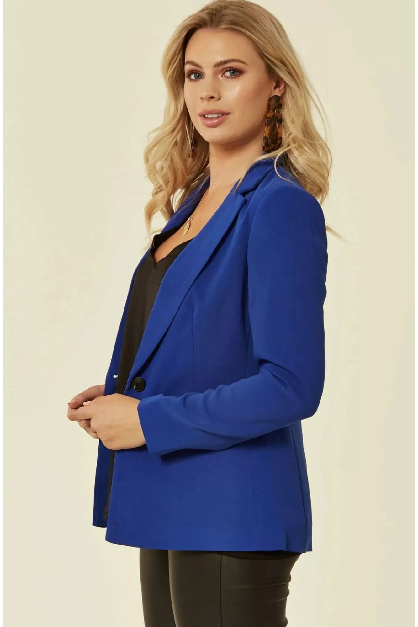 Outerwear^De La Creme Fashions Petite Royal Blazer Blue