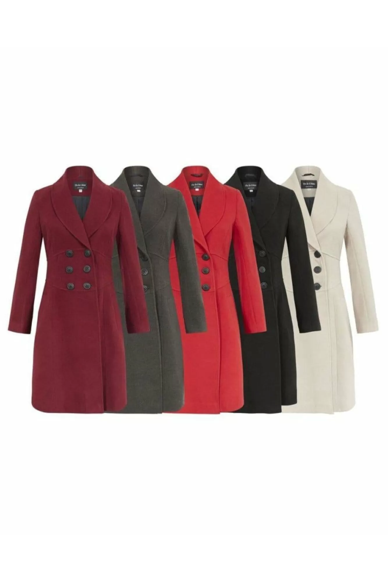 Outerwear^De La Creme Fashions Slim Fit Double Breast Roll Collar Coat