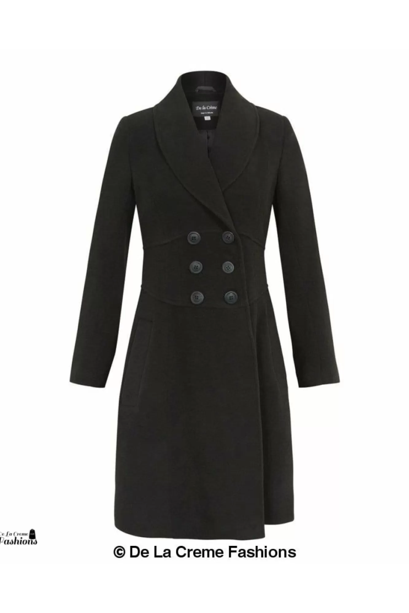 Outerwear^De La Creme Fashions Slim Fit Double Breast Roll Collar Coat