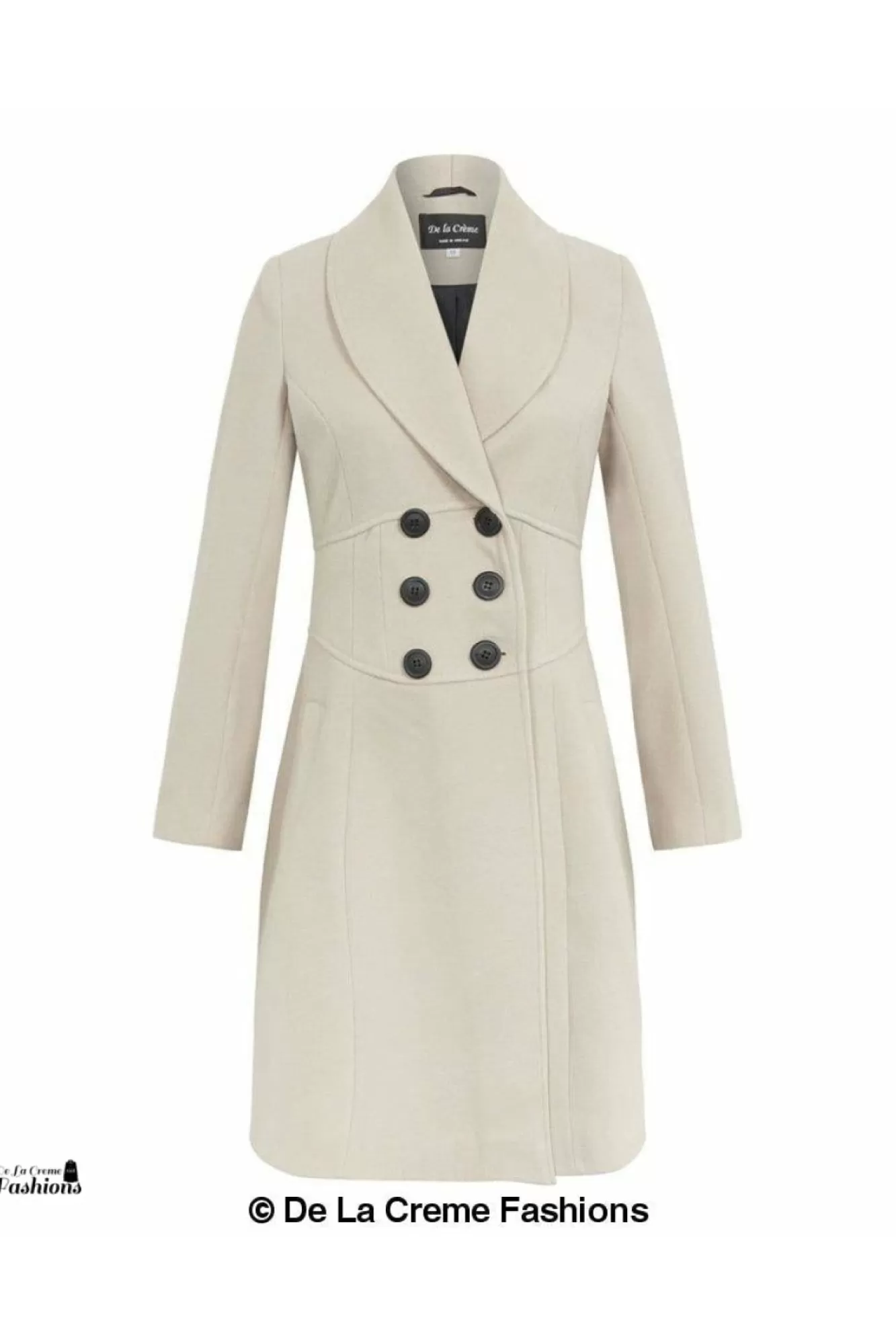 Outerwear^De La Creme Fashions Slim Fit Double Breast Roll Collar Coat