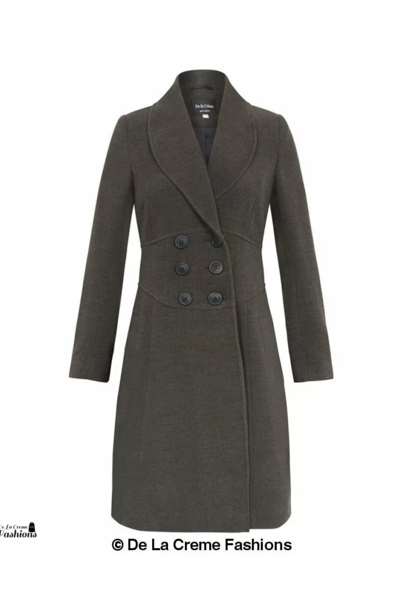 Outerwear^De La Creme Fashions Slim Fit Double Breast Roll Collar Coat