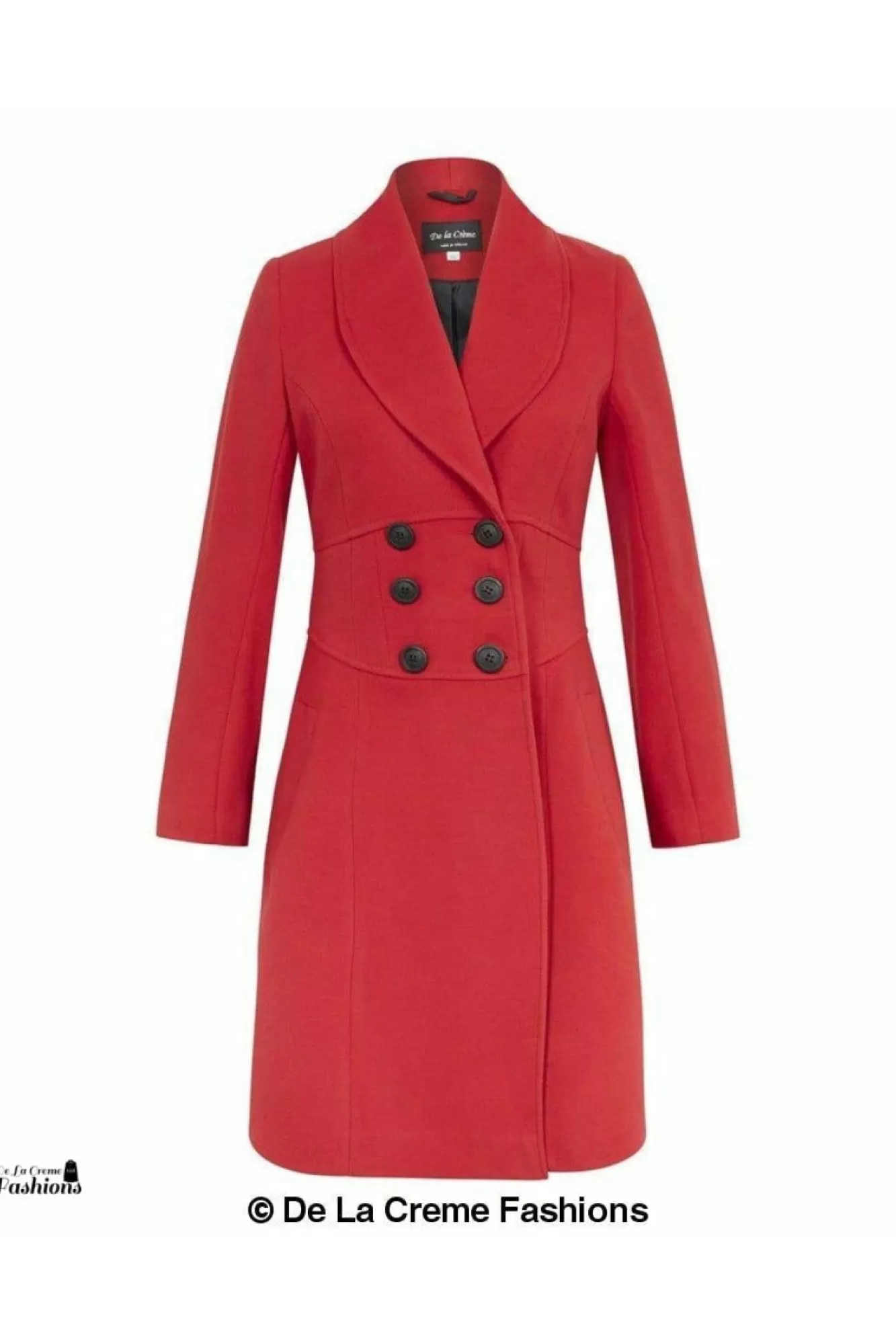 Outerwear^De La Creme Fashions Slim Fit Double Breast Roll Collar Coat