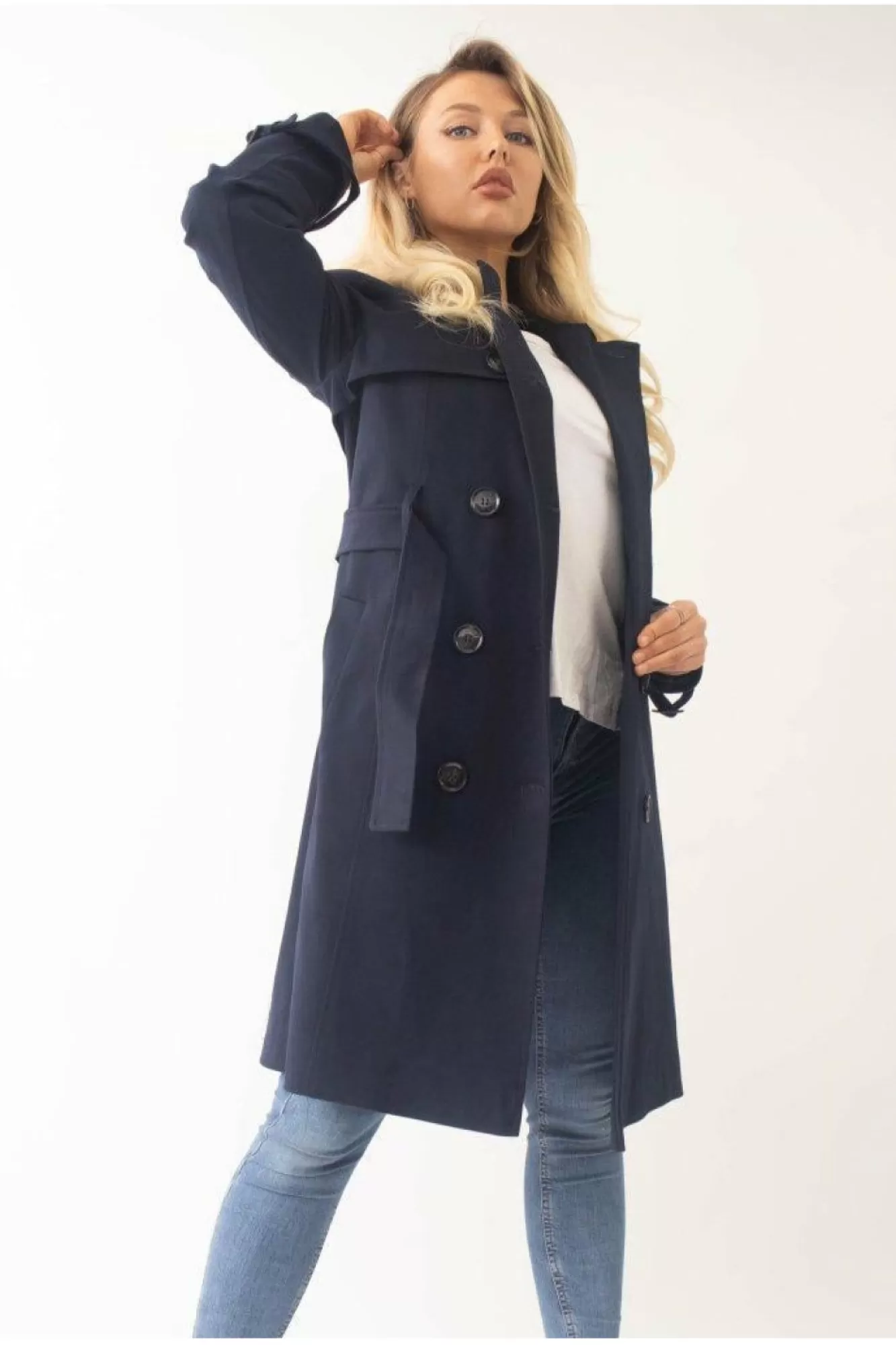 Outerwear^De La Creme Fashions Slim Fit Lightweight Trench Coat