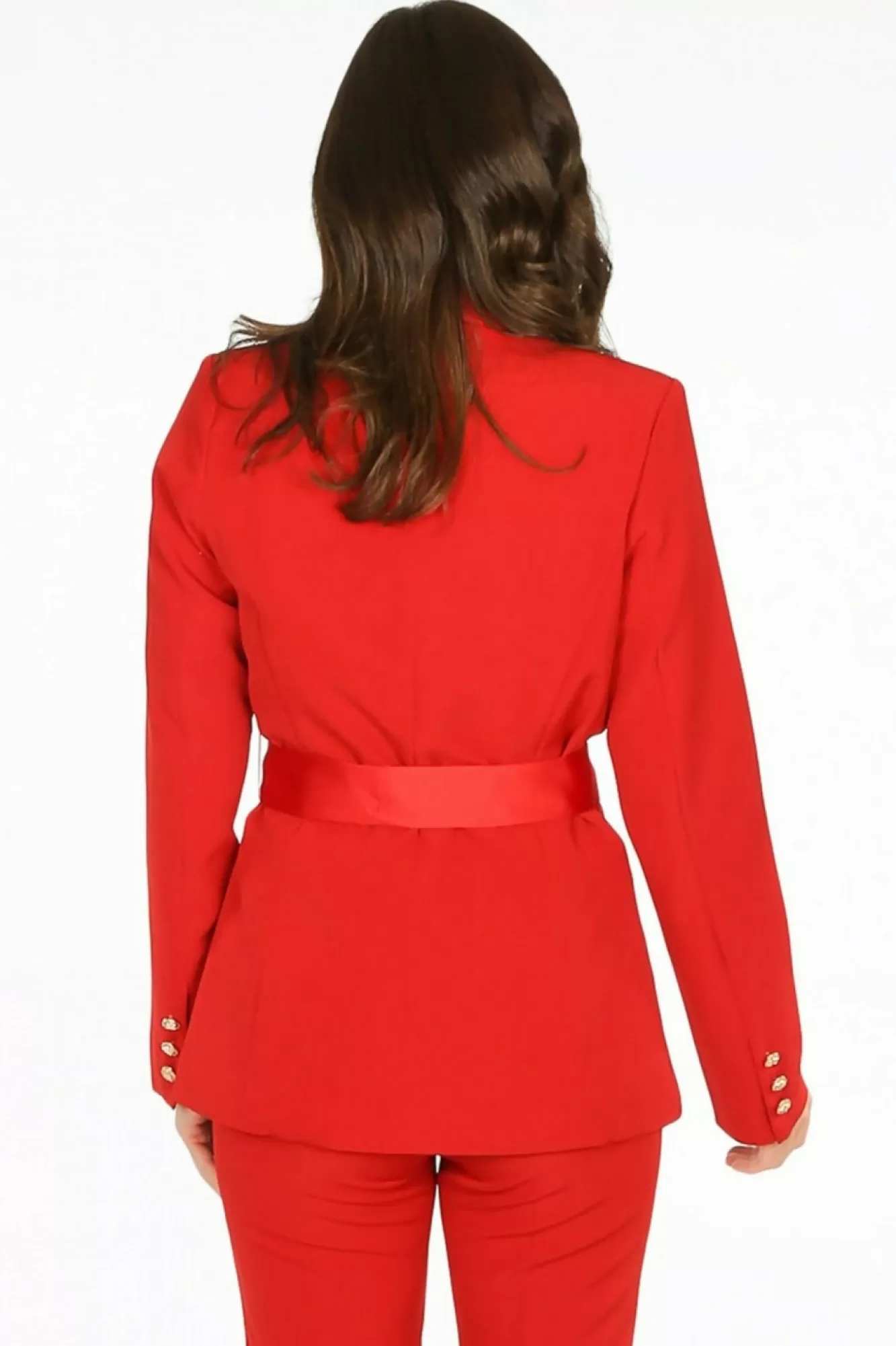 Outerwear^De La Creme Fashions Tailo Belted Blazer With Satin Lapel