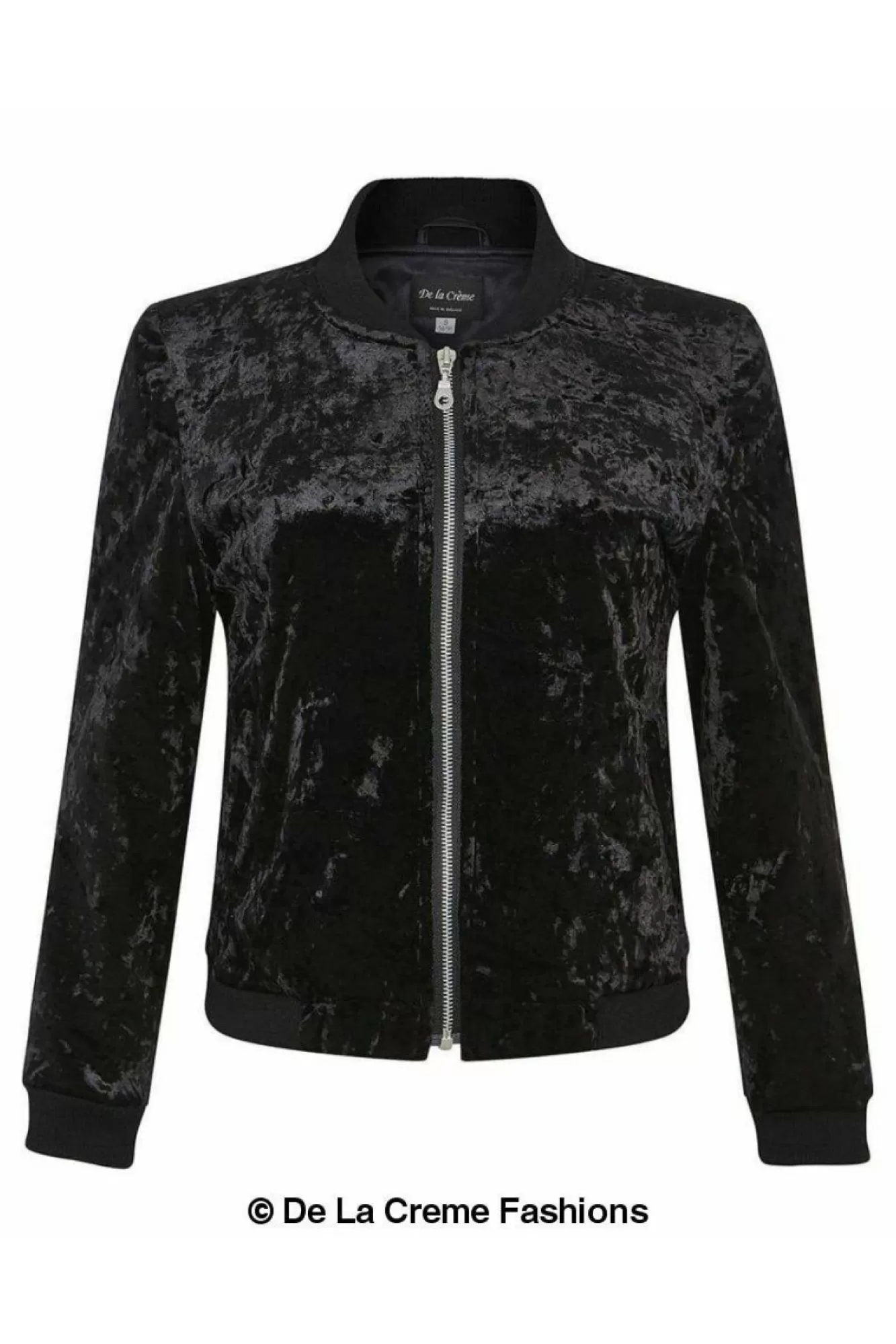 Outerwear^De La Creme Fashions Velvet Zip-Thru Varsity Bomber Jacket